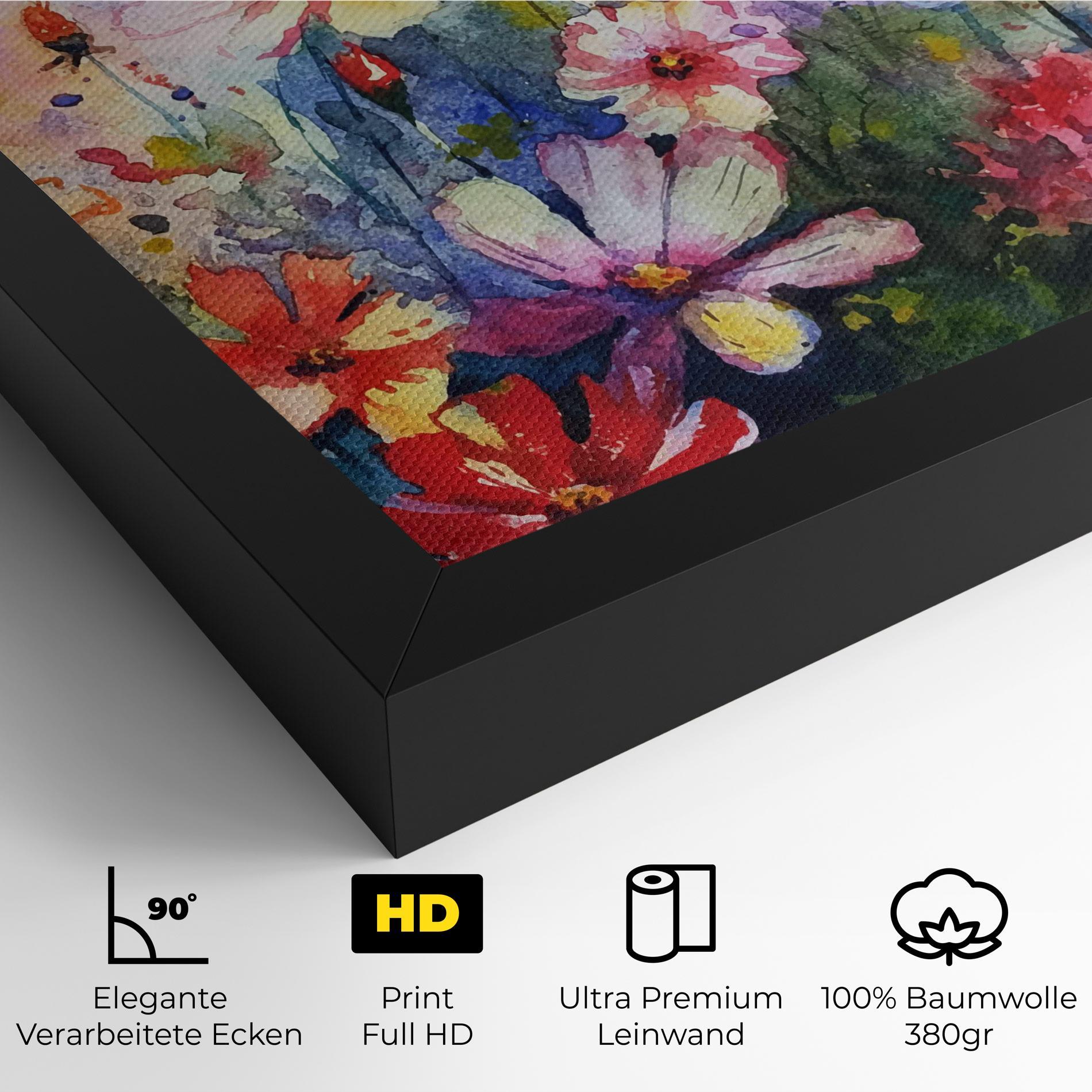 Leinwandbild Water Art Flowers mockup 4
