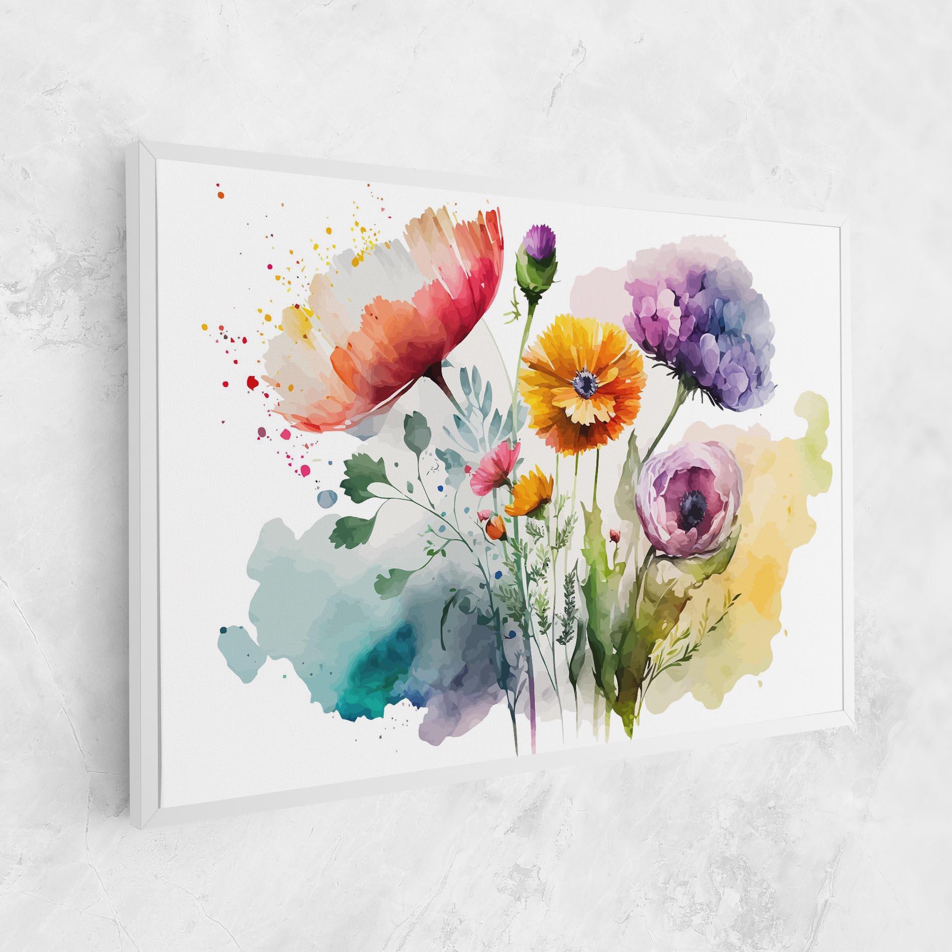 Leinwandbild Beautiful Spring Flowers mockup 1