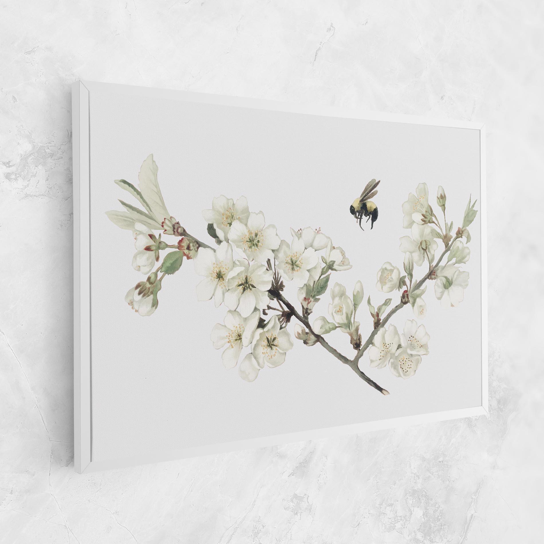 Leinwandbild Bee Spring Flower mockup 1