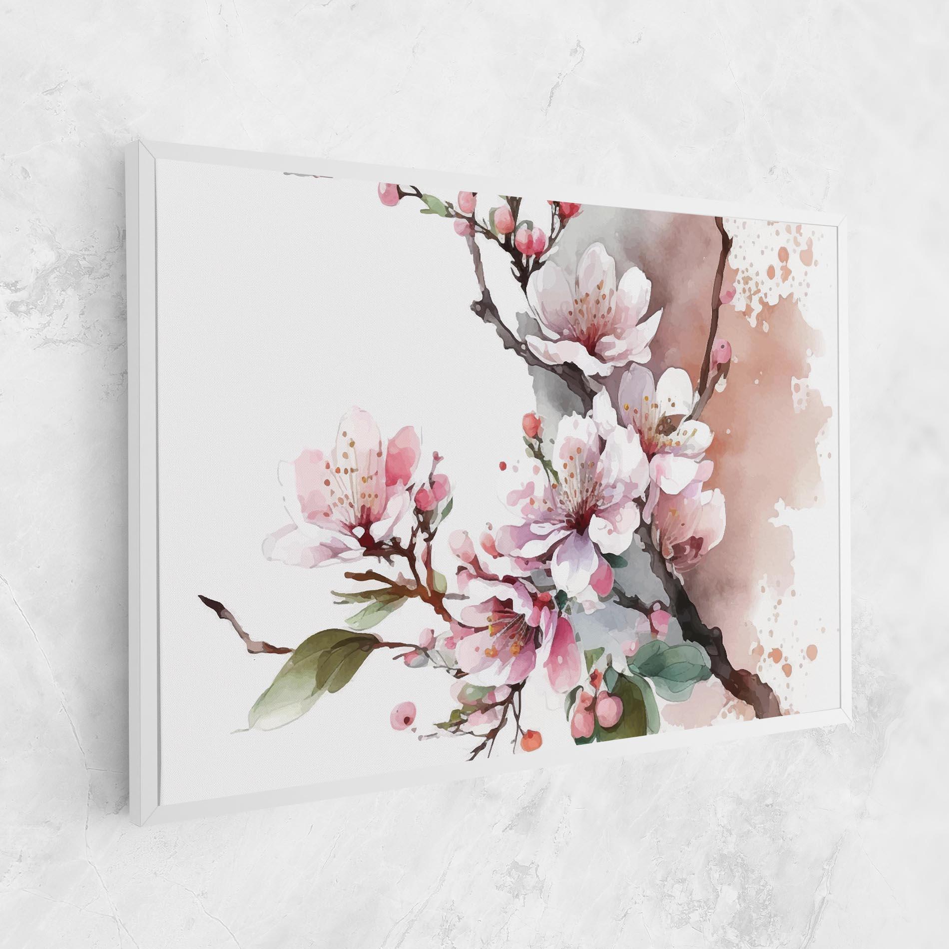 Leinwandbild Cherry Spring Flower mockup 1