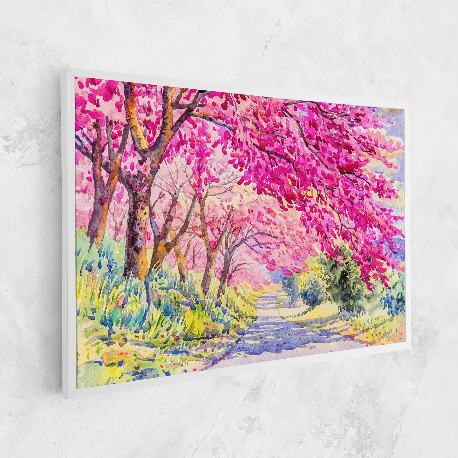 Leinwandbild Pink Trees Art mockup 1