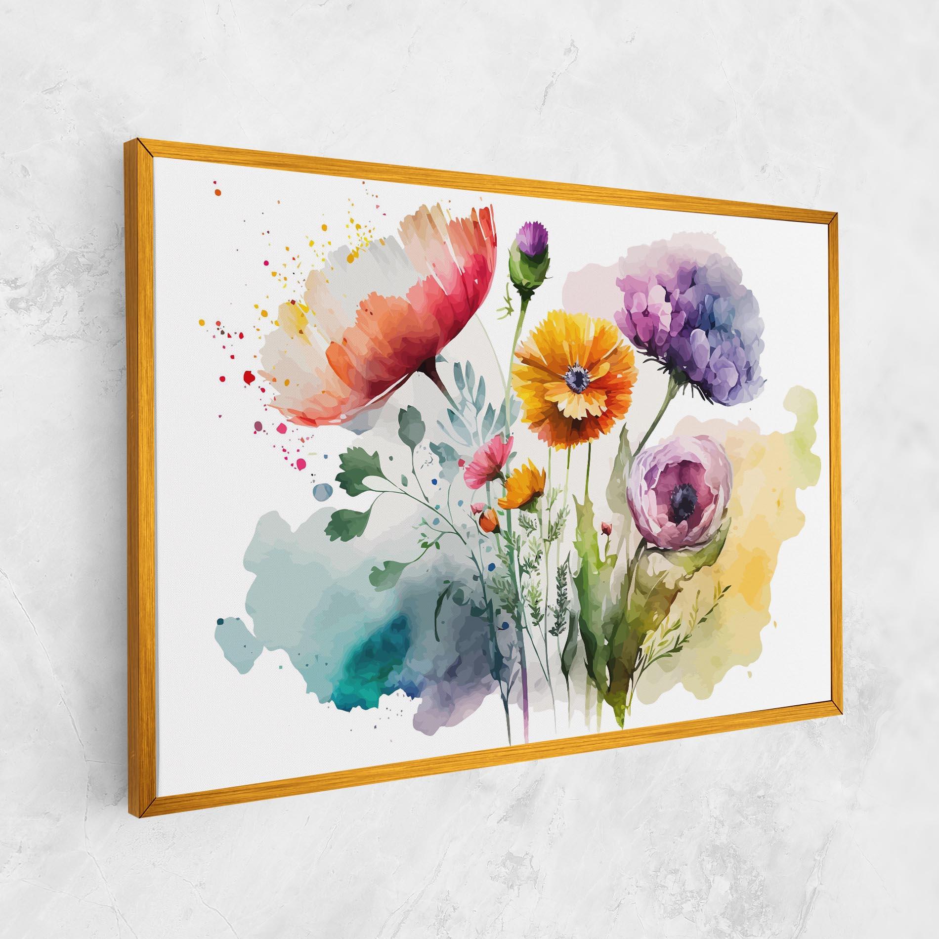 Leinwandbild Beautiful Spring Flowers mockup 1