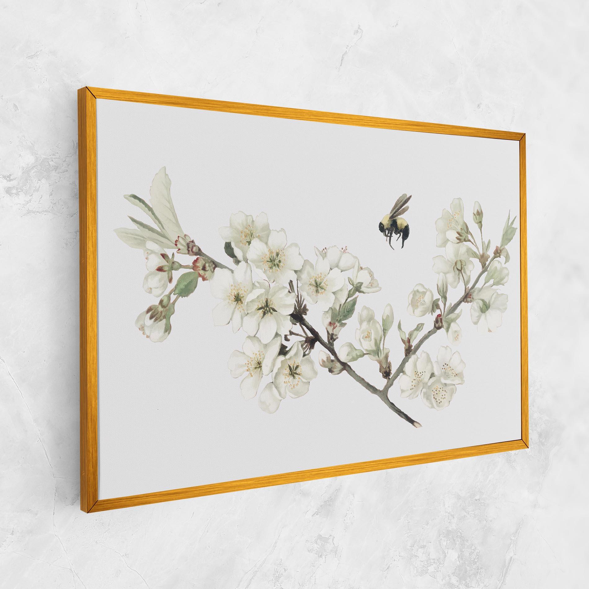 Leinwandbild Bee Spring Flower mockup 1