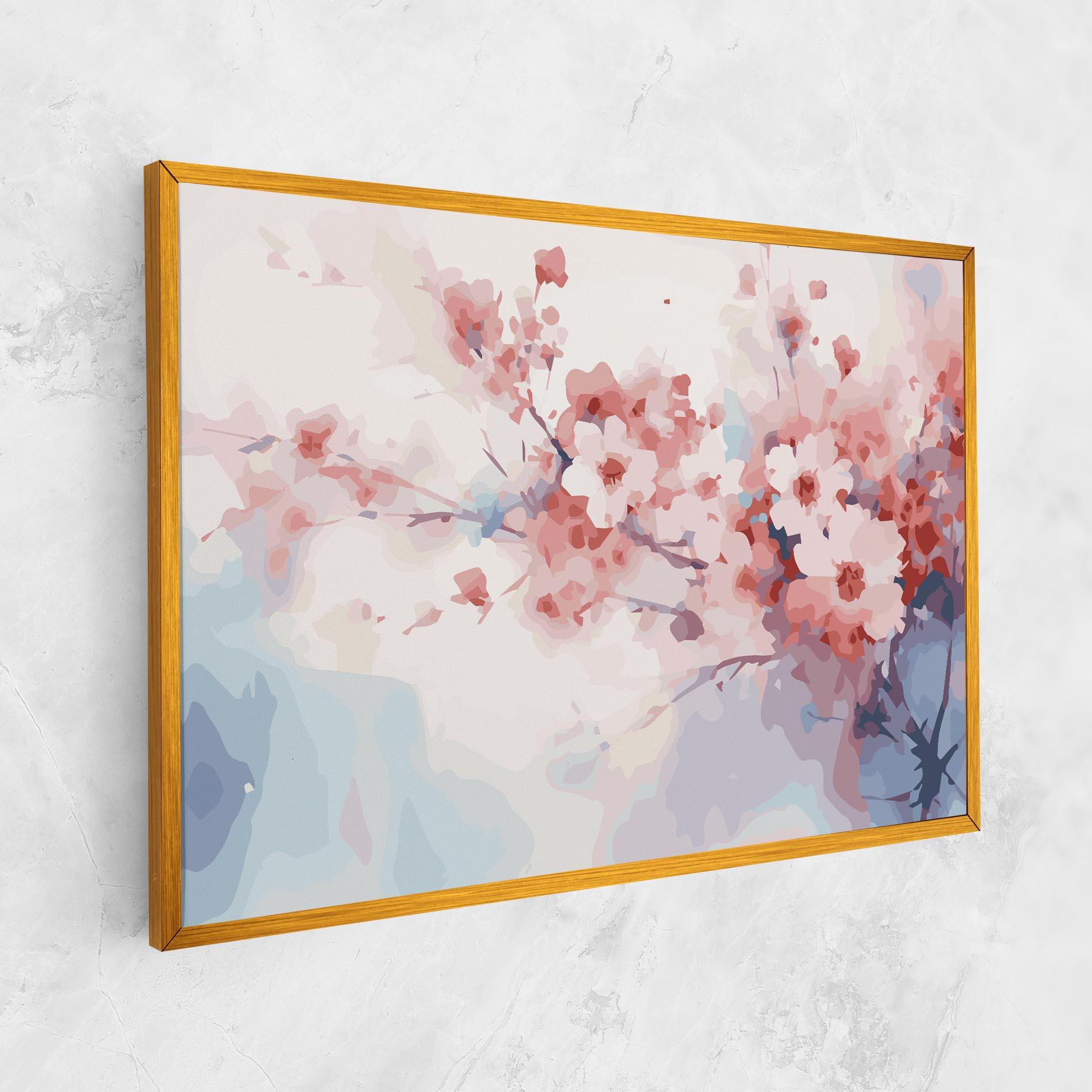Leinwandbild Pastel Spring Flowers mockup 1
