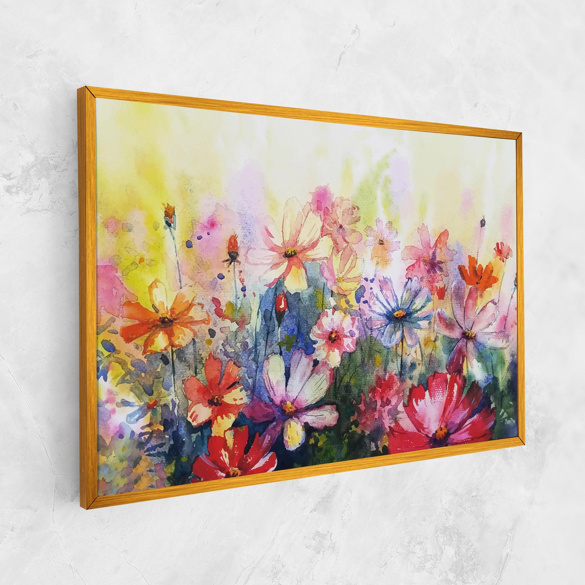Leinwandbild Water Art Flowers mockup 1