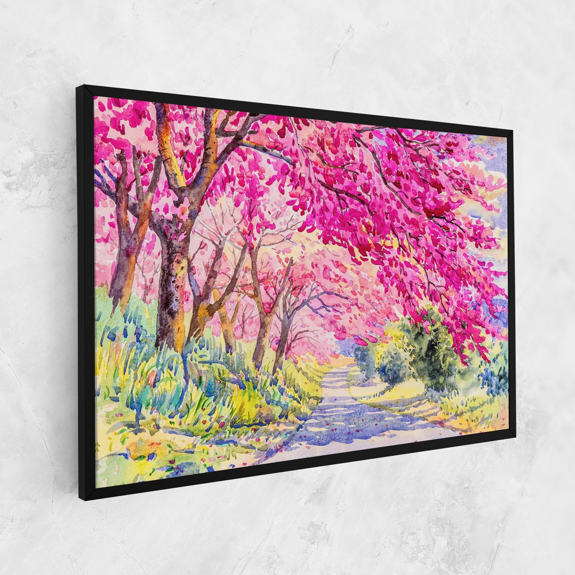 Leinwandbild Pink Trees Art mockup 1