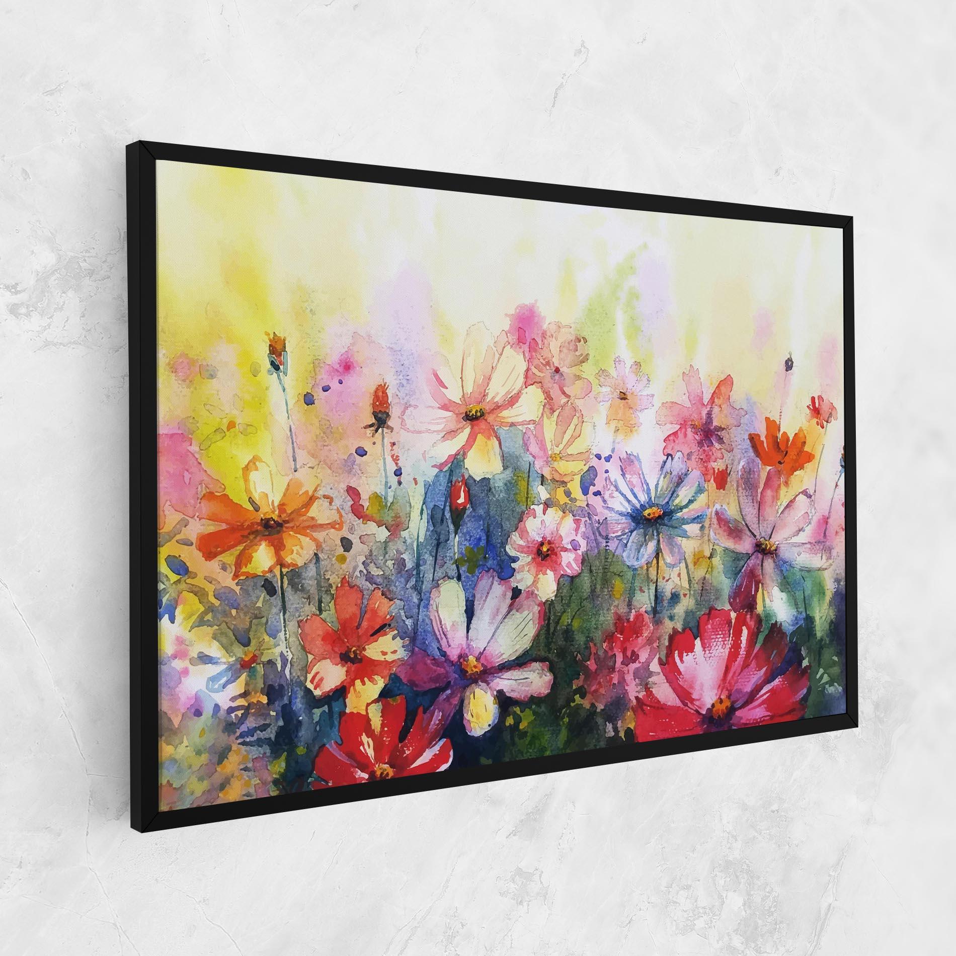 Leinwandbild Water Art Flowers mockup 1