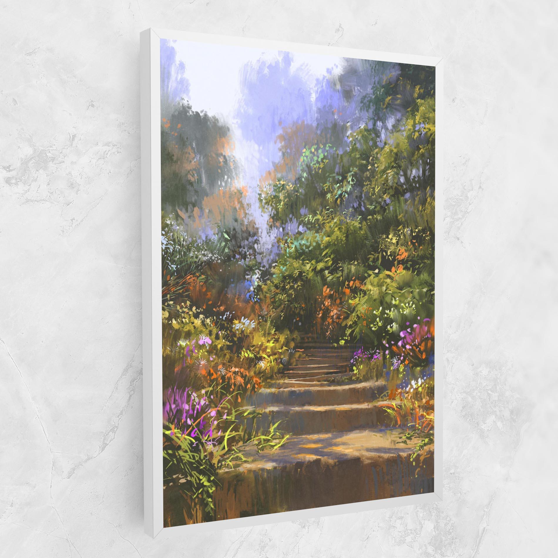 Leinwandbild Spring Staircase Painting mockup 1