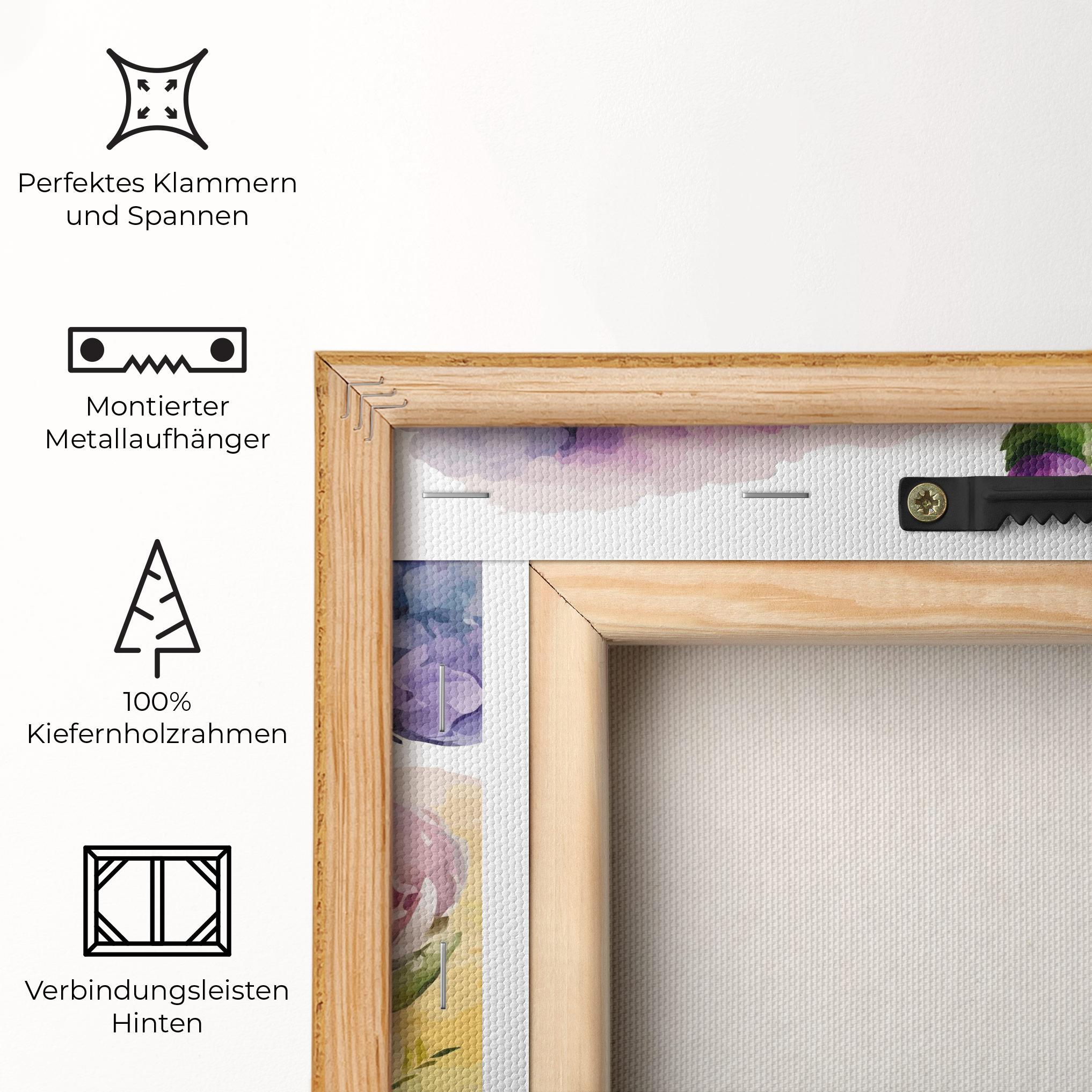 Leinwandbild Beautiful Spring Flowers mockup 5