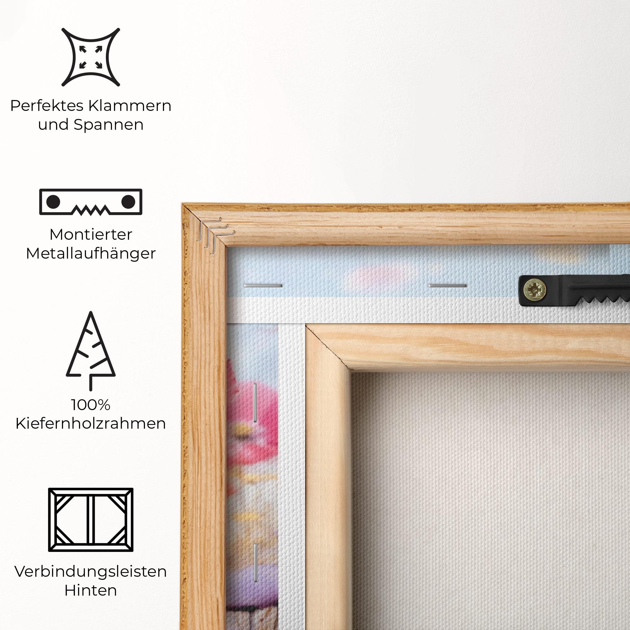 Leinwandbild Dreamy Sprig Pink Flower mockup 5