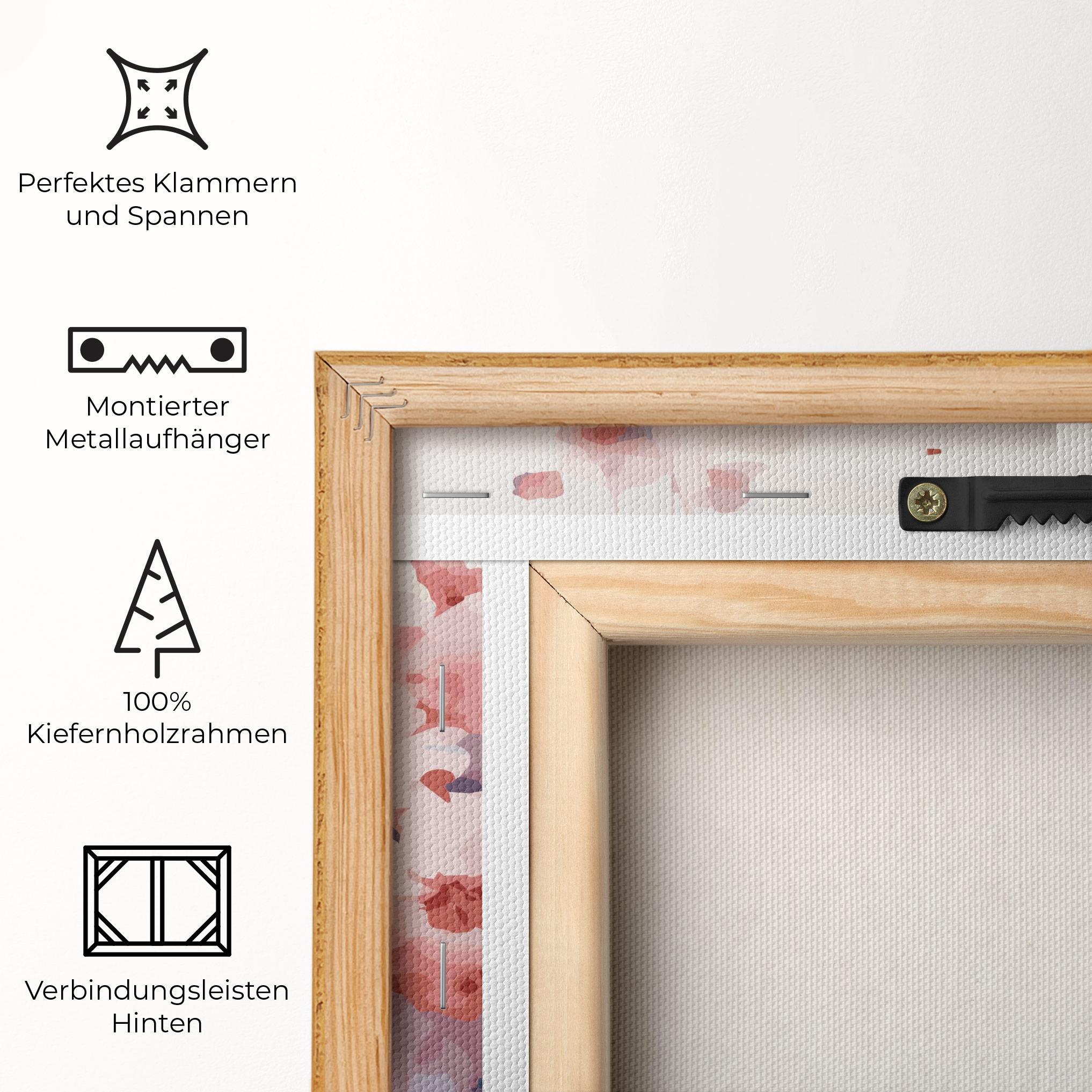 Leinwandbild Pastel Spring Flowers mockup 5