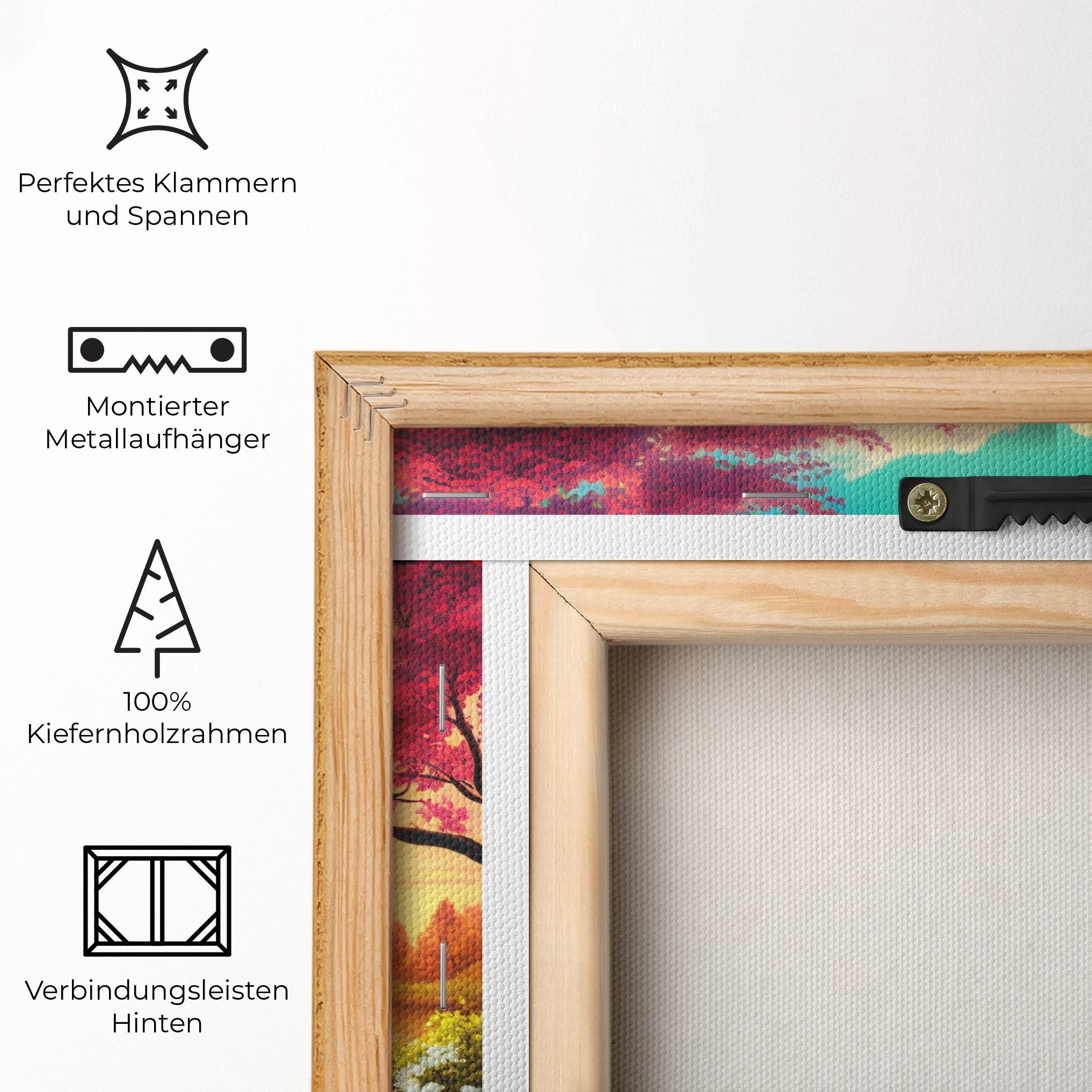 Pink Yellow Trees mockup 5