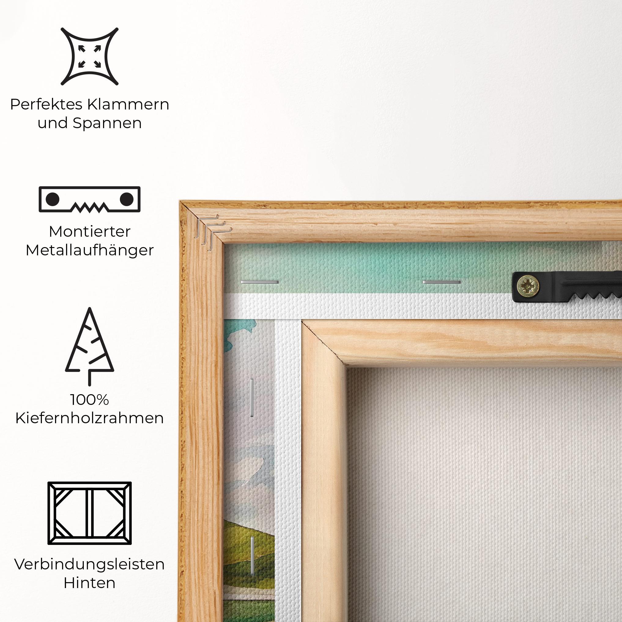 Leinwandbild Spring Trees Painting mockup 5