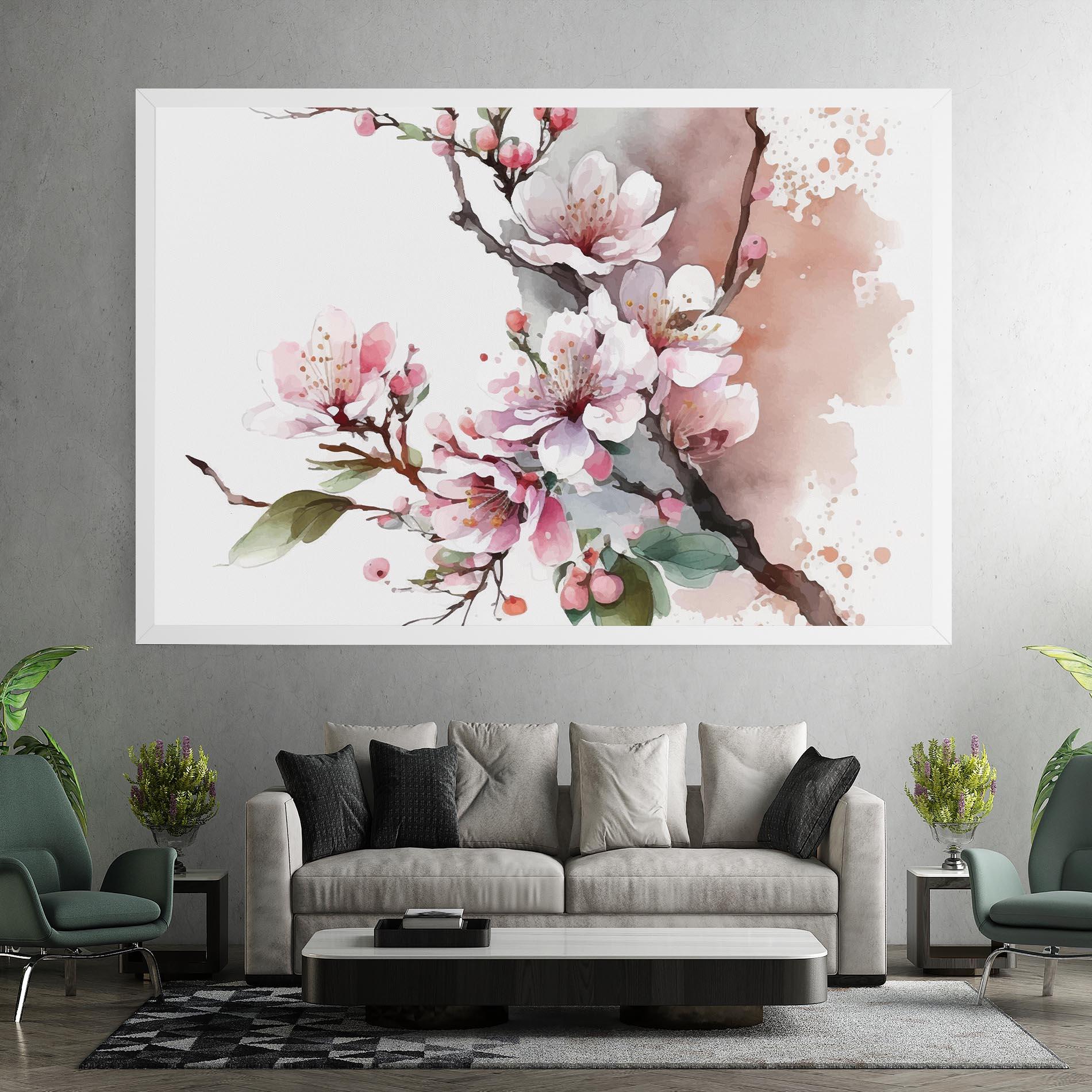 Leinwandbild Cherry Spring Flower mockup 7