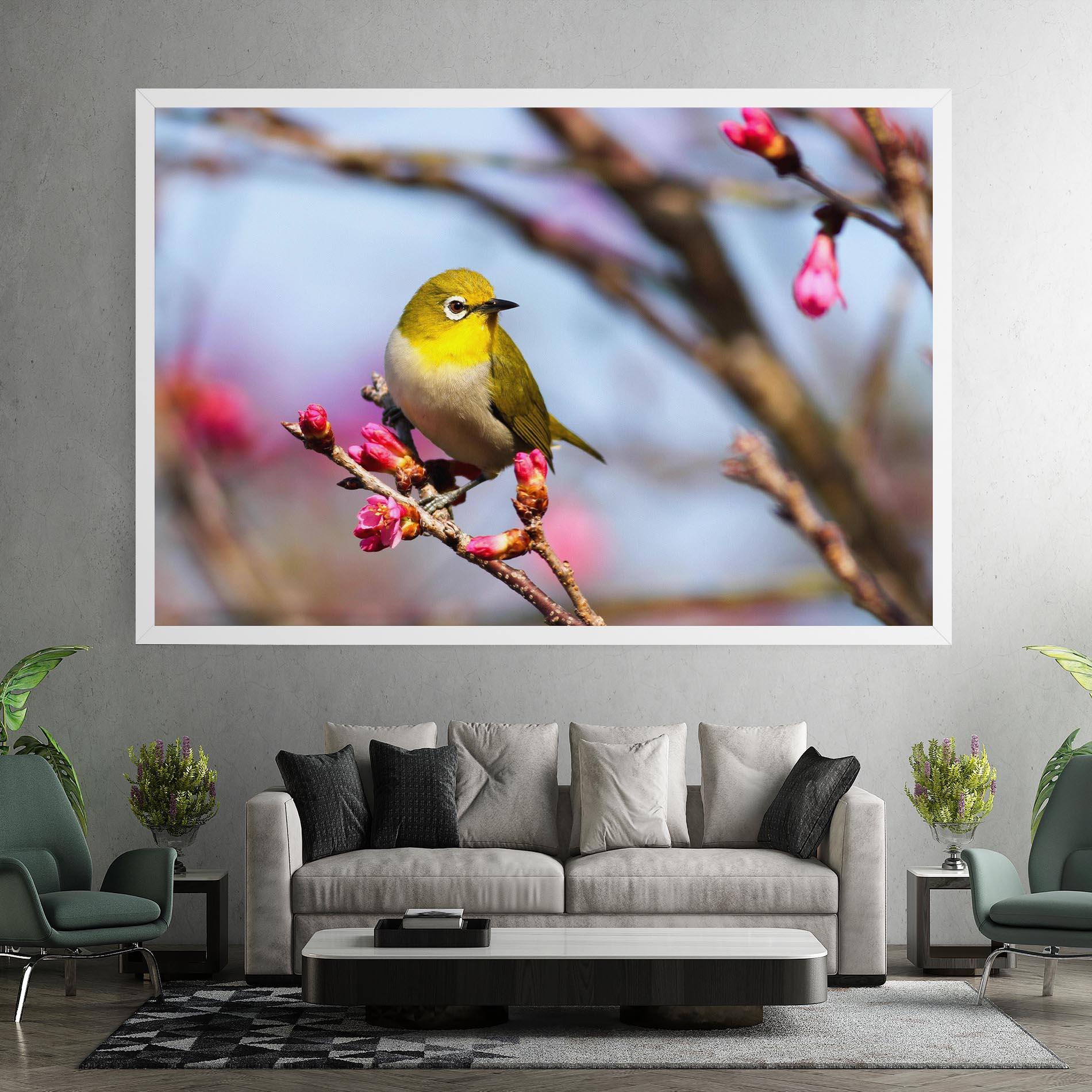 Leinwandbild Cute Pink Flower Buds mockup 7