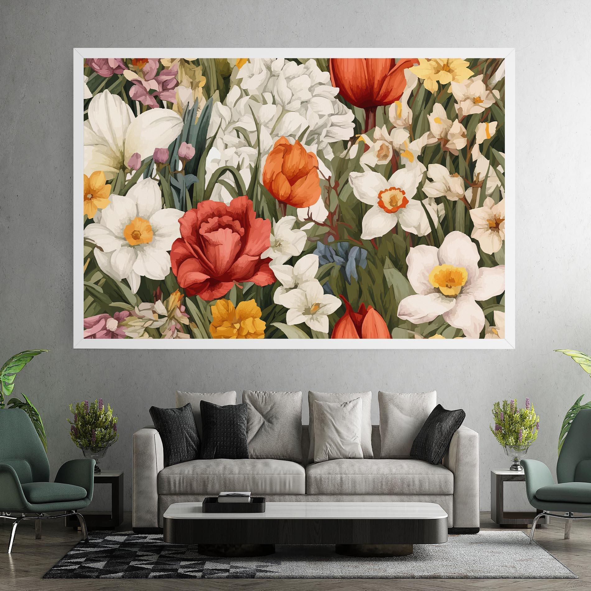 Leinwandbild Orange Red Spring mockup 7