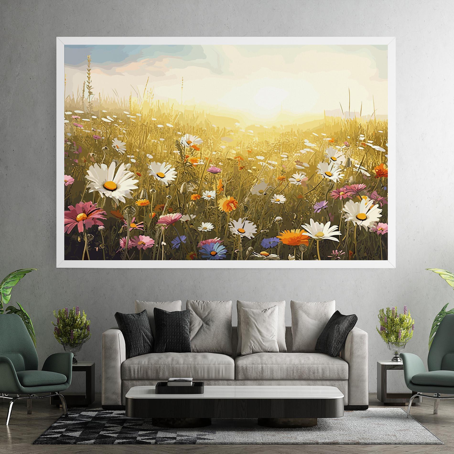 Leinwandbild Spring Field Art mockup 7