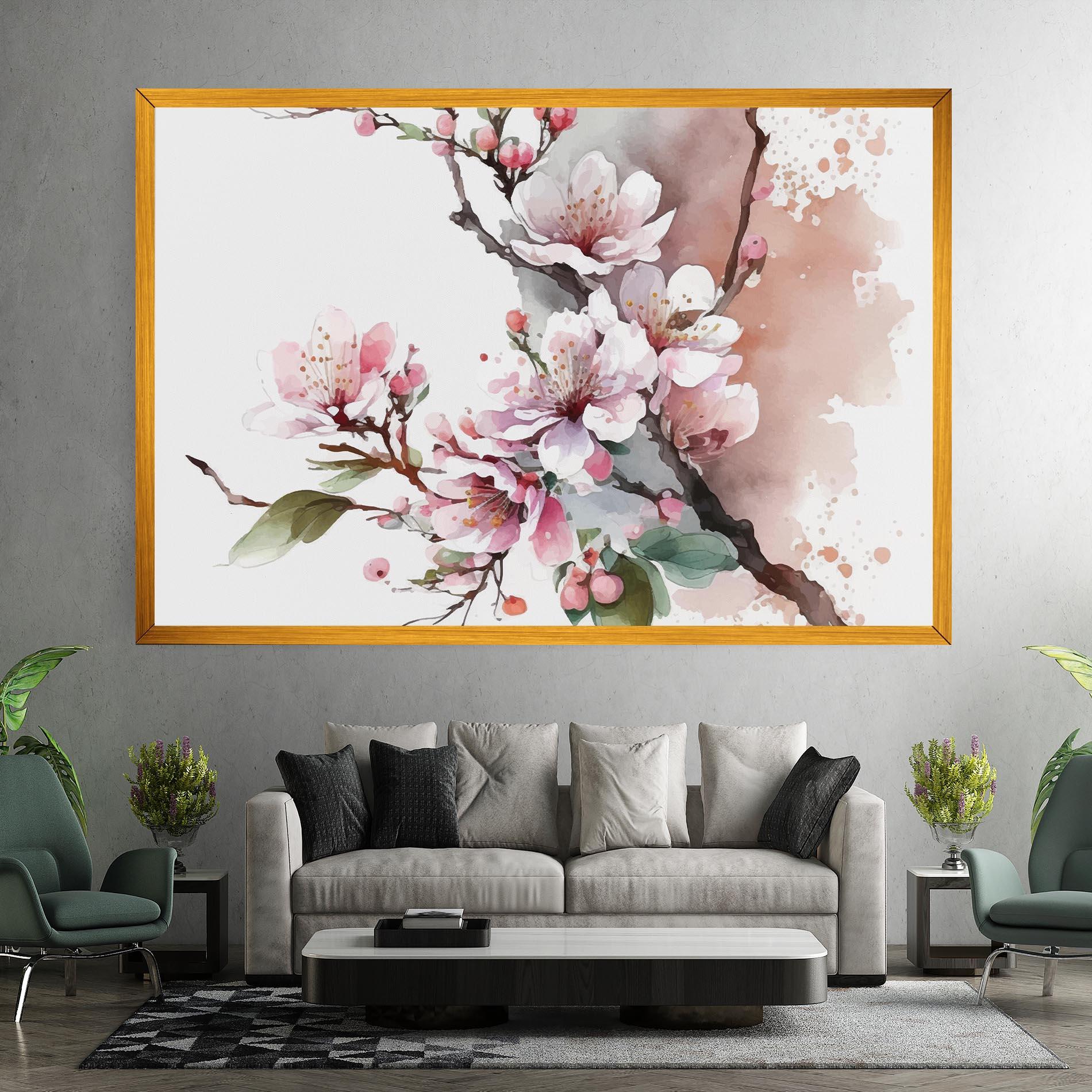 Leinwandbild Cherry Spring Flower mockup 7