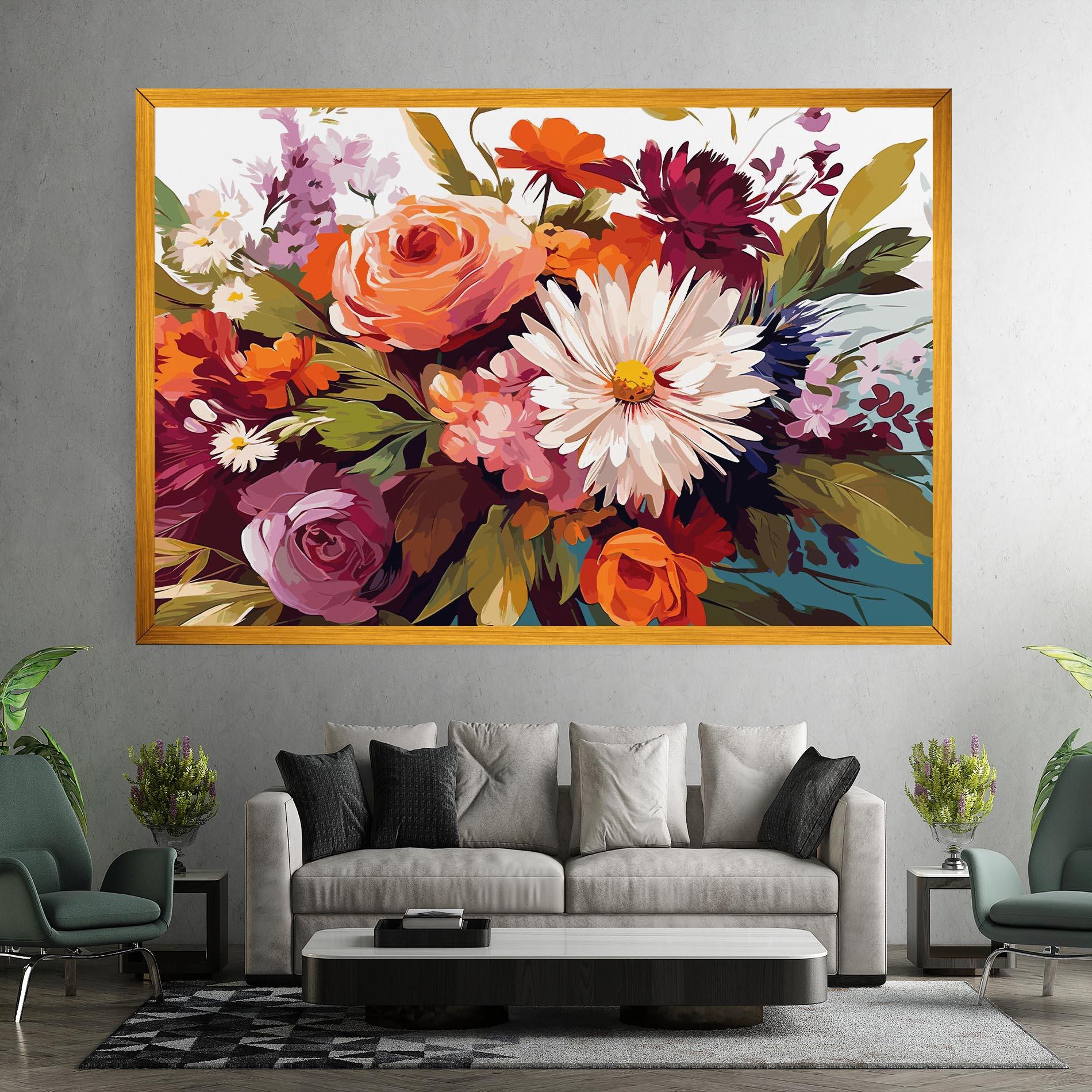 Leinwandbild Cream Orange Spring mockup 7