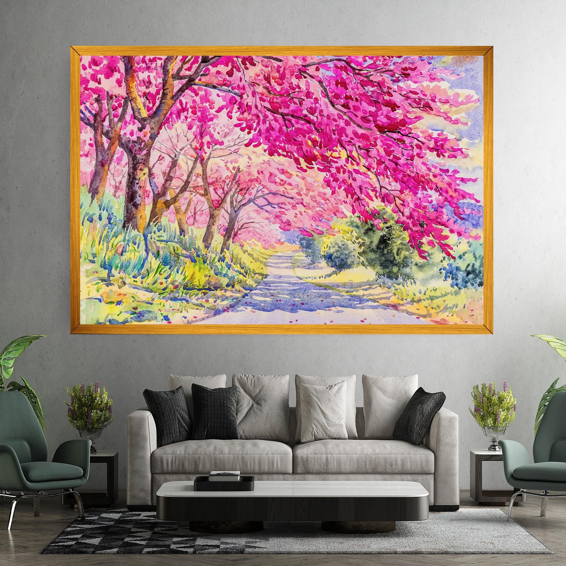 Pink Trees Art mockup 7