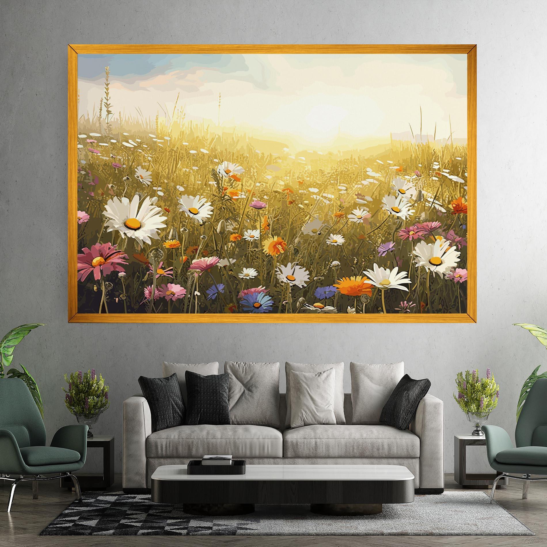 Leinwandbild Spring Field Art mockup 7