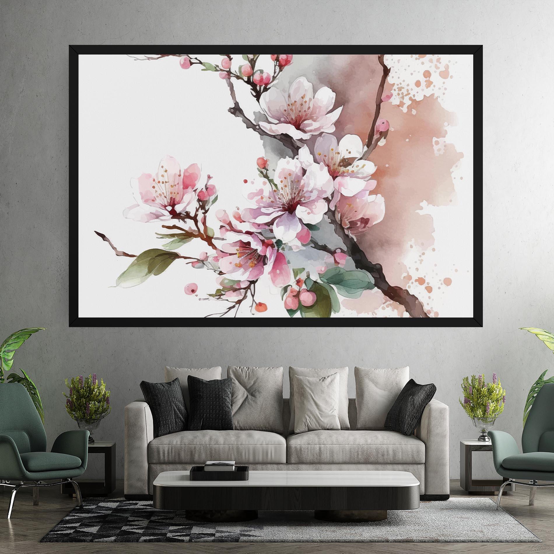 Leinwandbild Cherry Spring Flower mockup 7