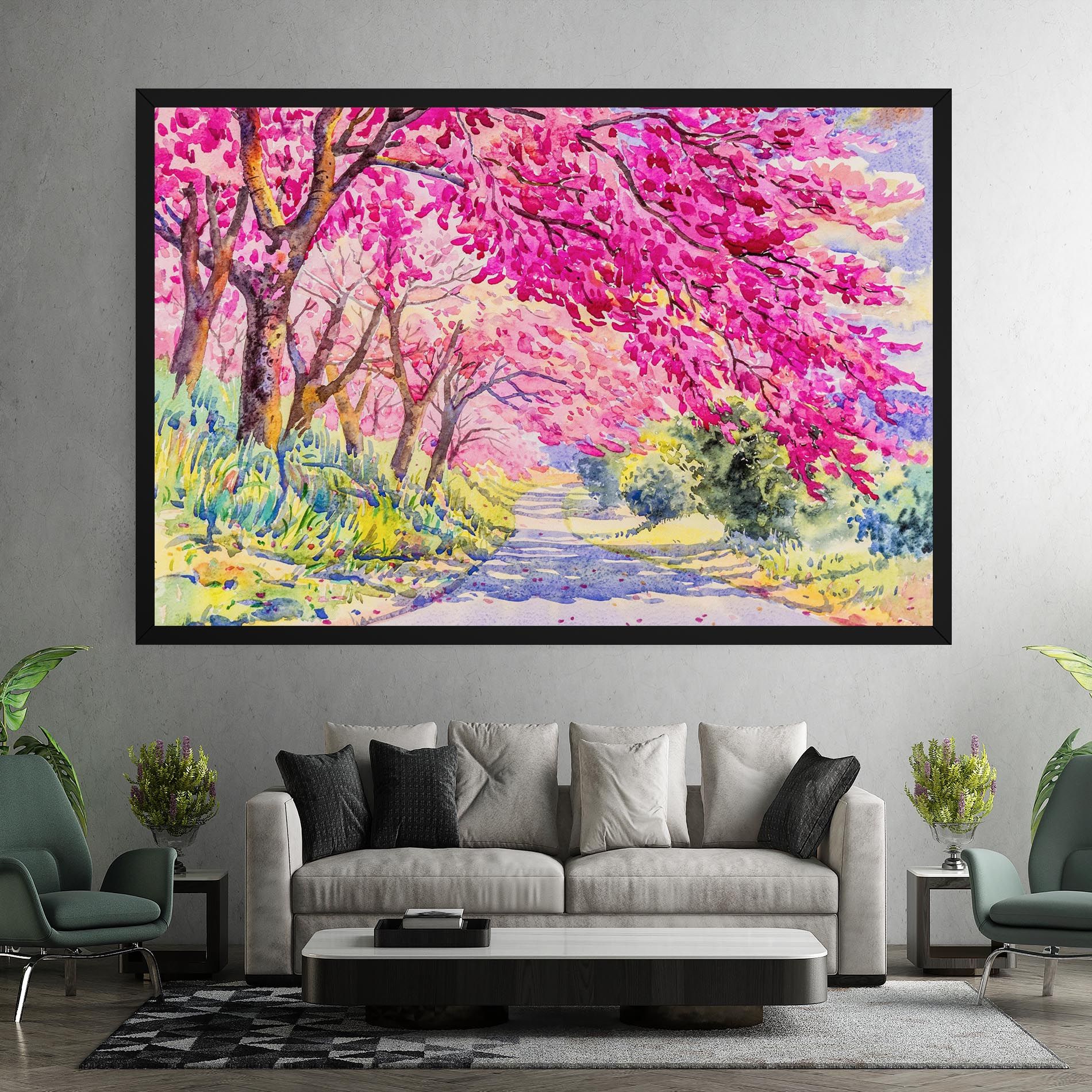Pink Trees Art mockup 7