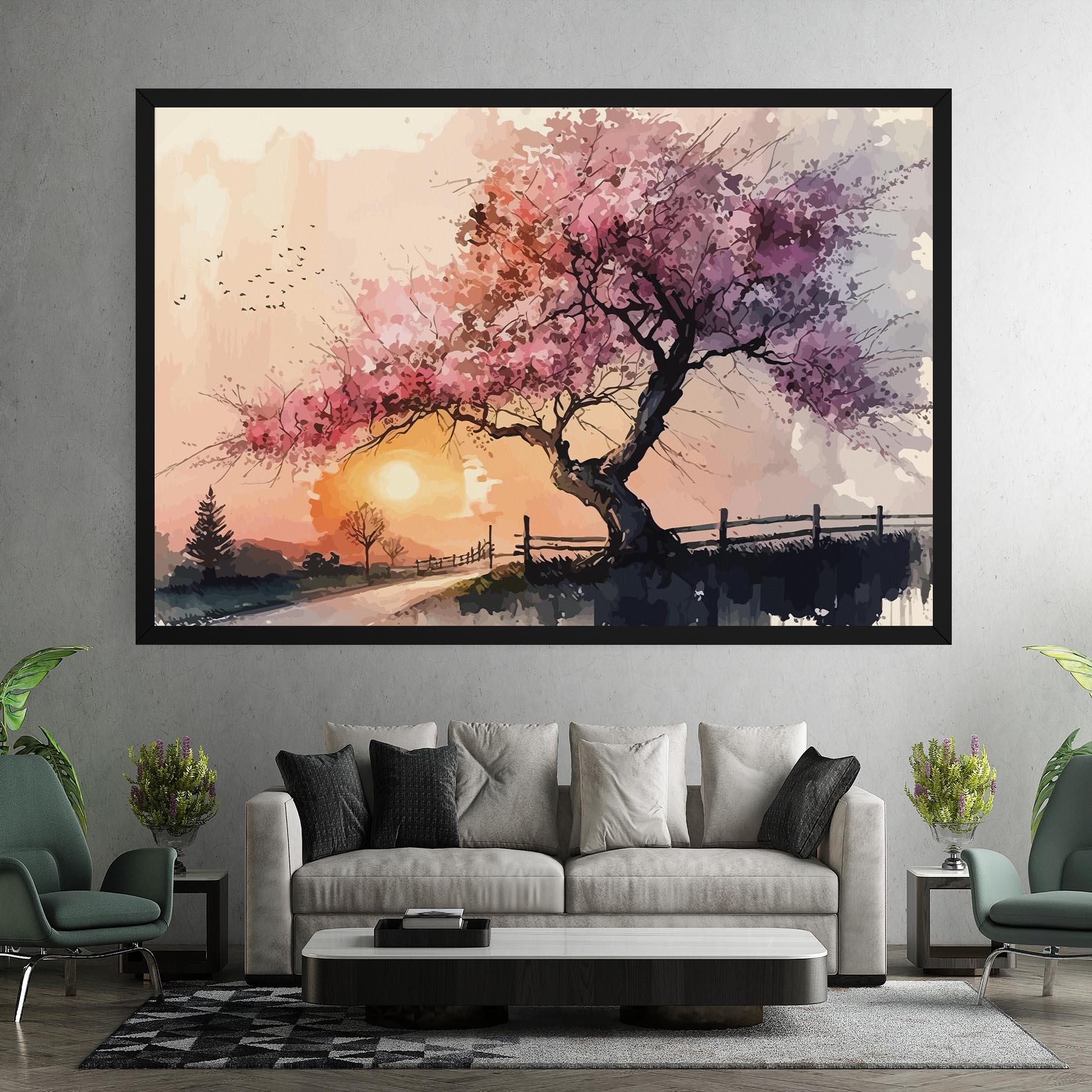 Leinwandbild Sunset Spring mockup 7
