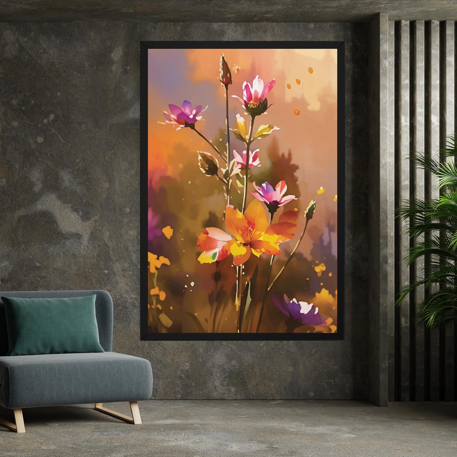 Leinwandbild Orange Pink Spring mockup 7