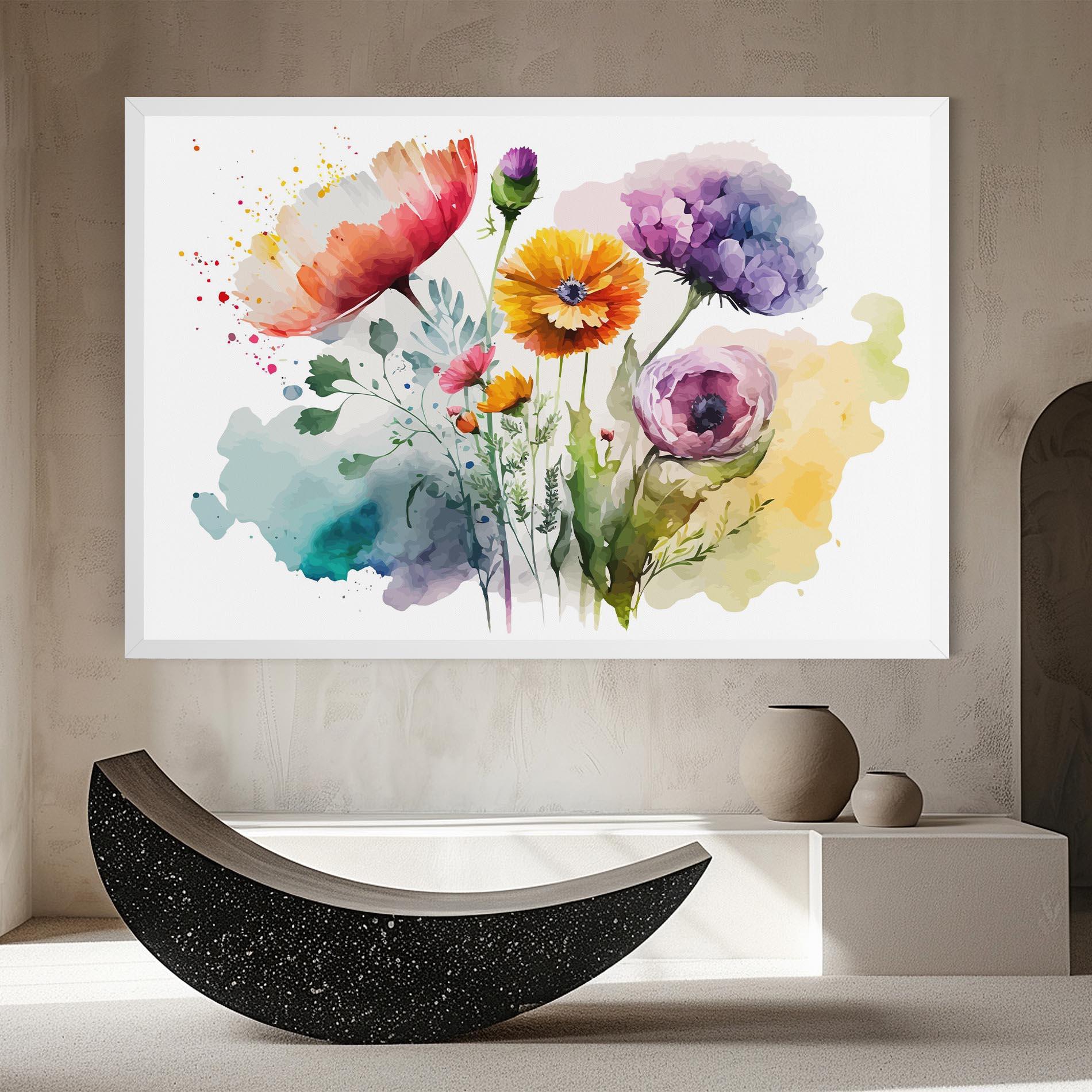 Leinwandbild Beautiful Spring Flowers mockup 8