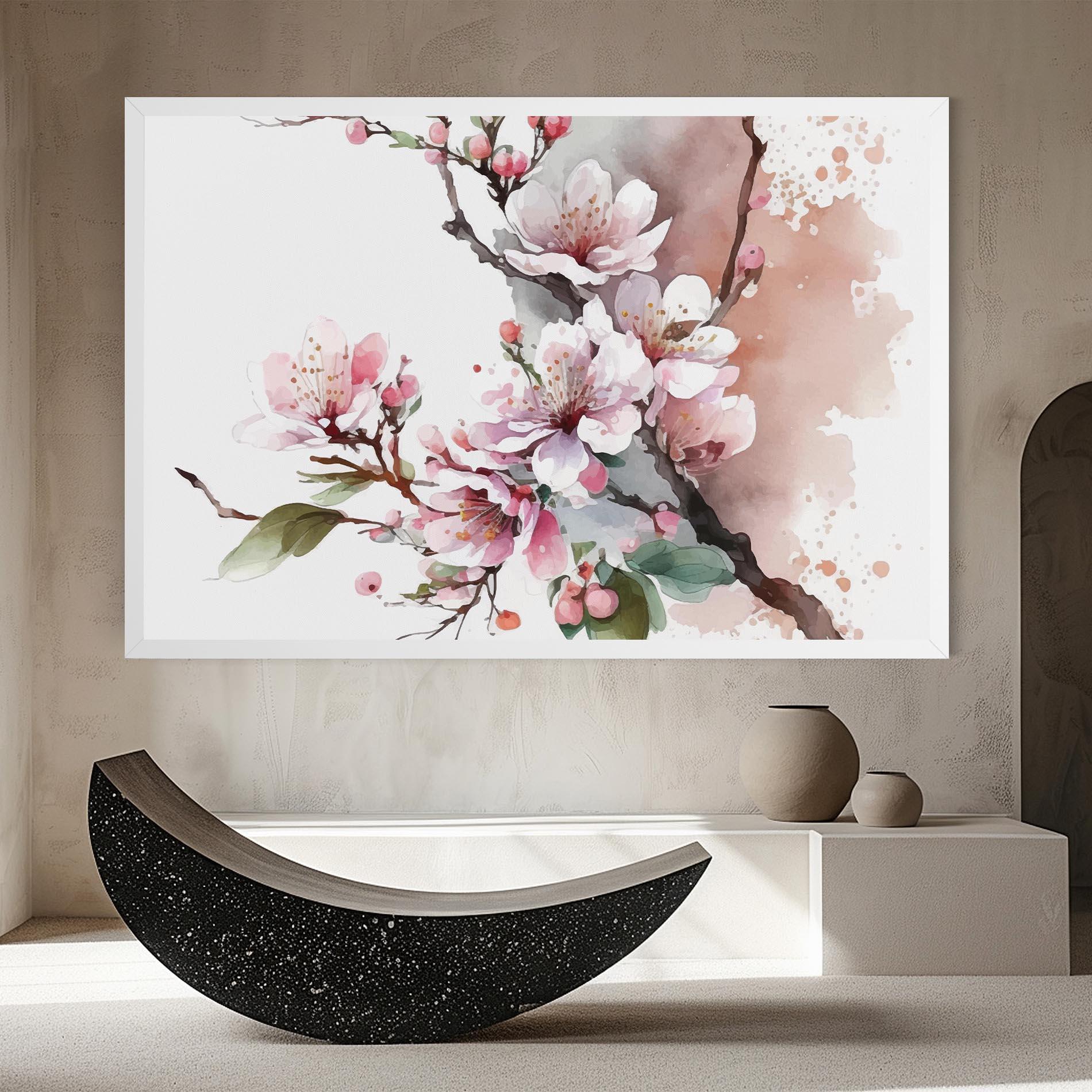 Leinwandbild Cherry Spring Flower mockup 8