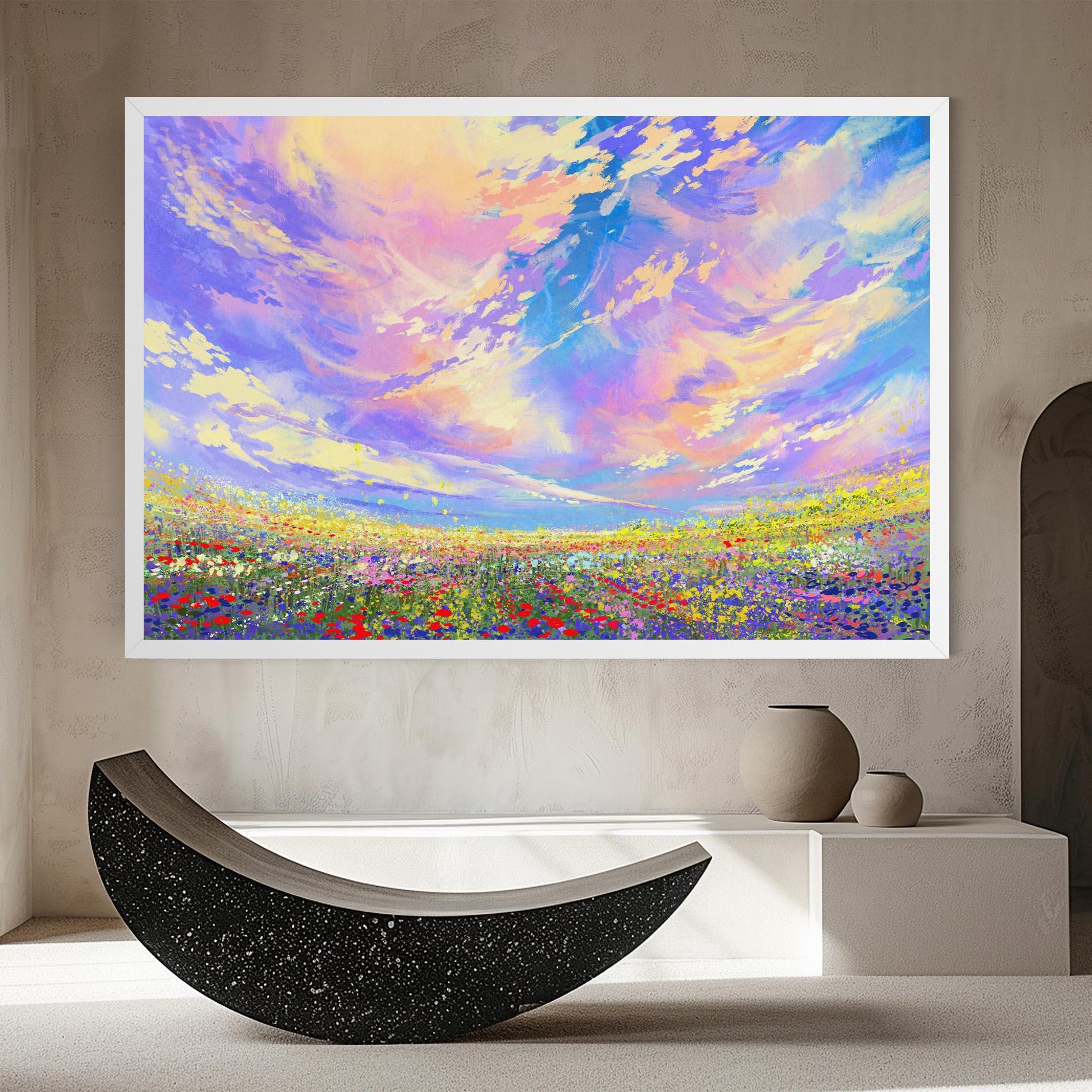 Leinwandbild Spring Field mockup 8