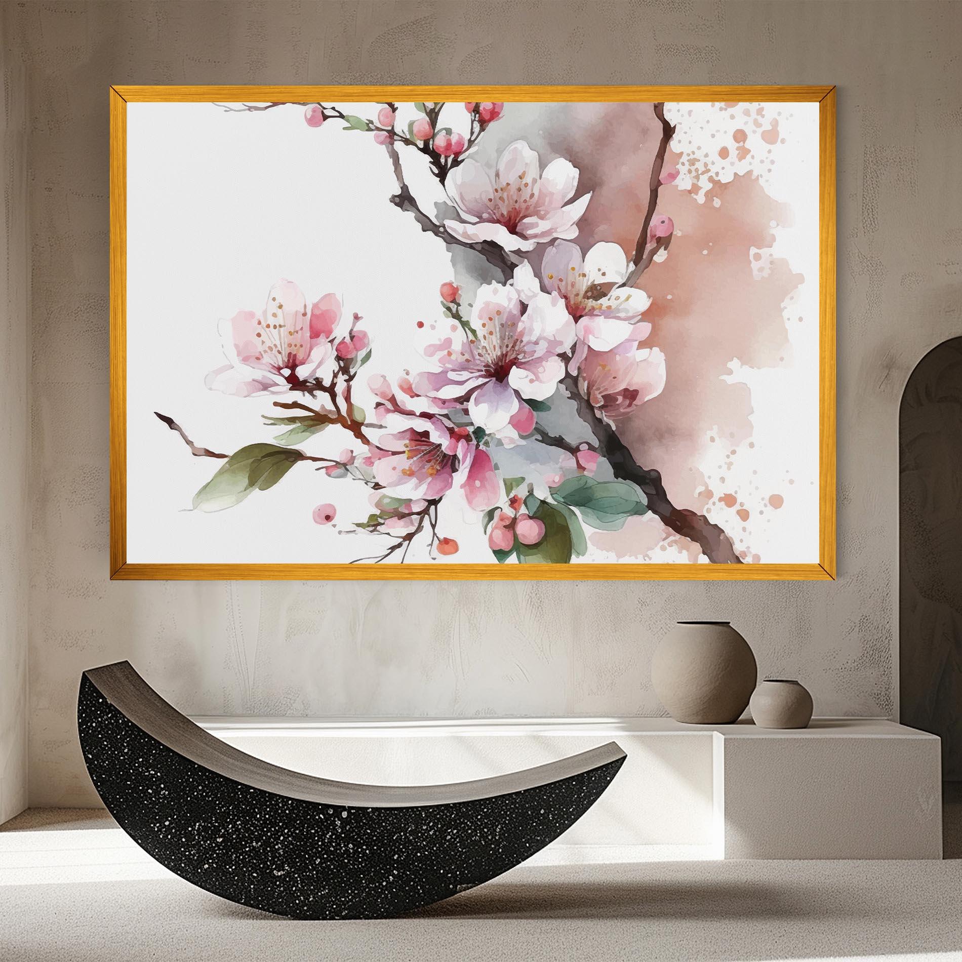 Leinwandbild Cherry Spring Flower mockup 8