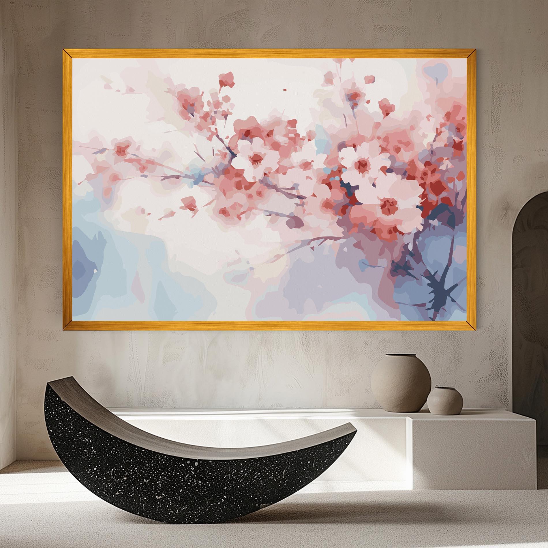 Leinwandbild Pastel Spring Flowers mockup 8