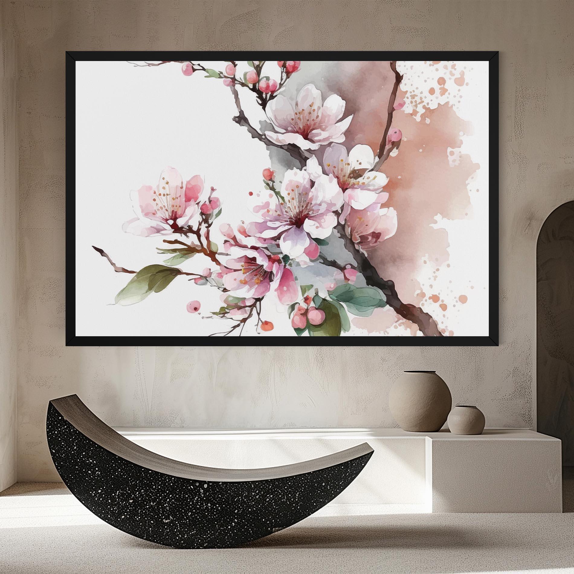 Leinwandbild Cherry Spring Flower mockup 8