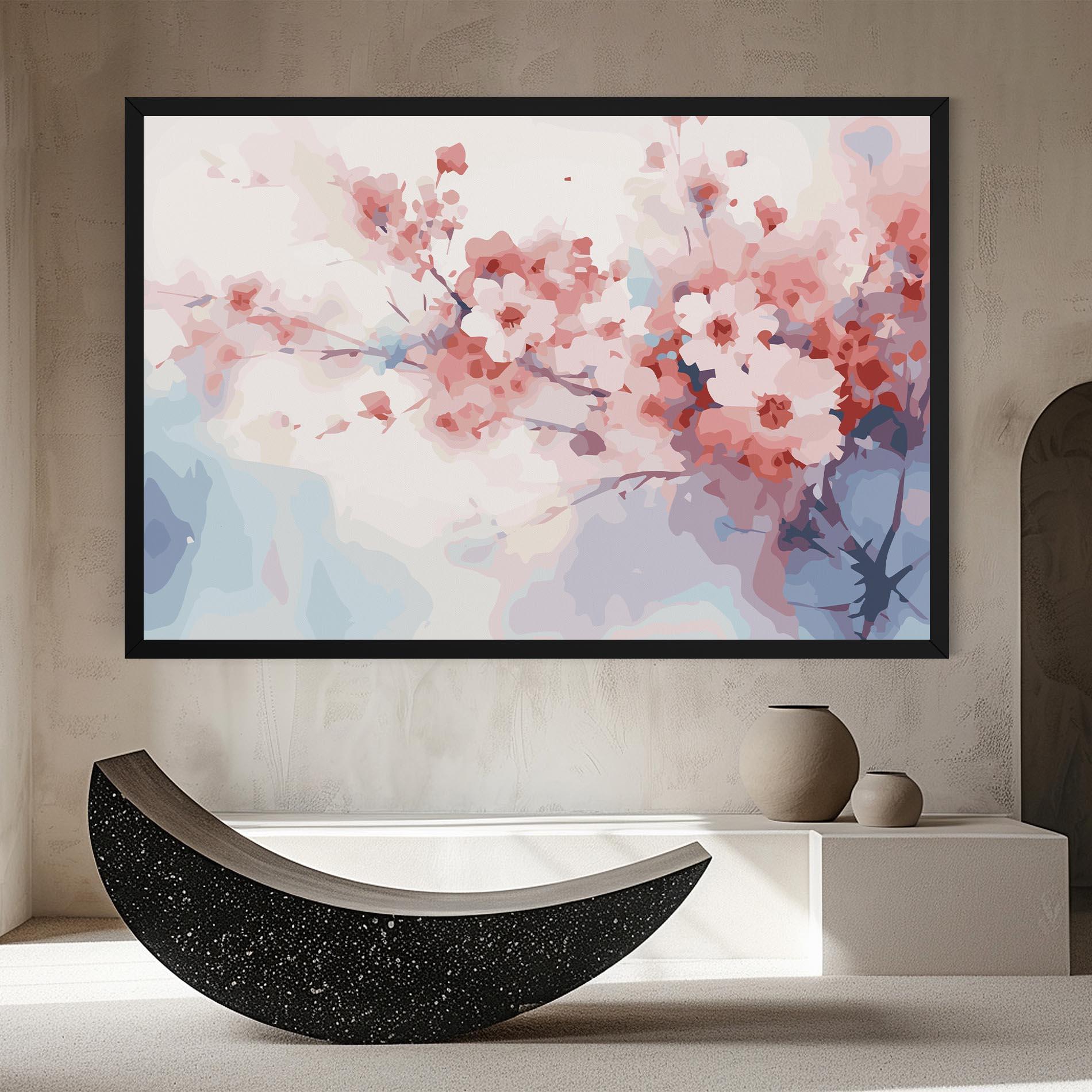 Leinwandbild Pastel Spring Flowers mockup 8