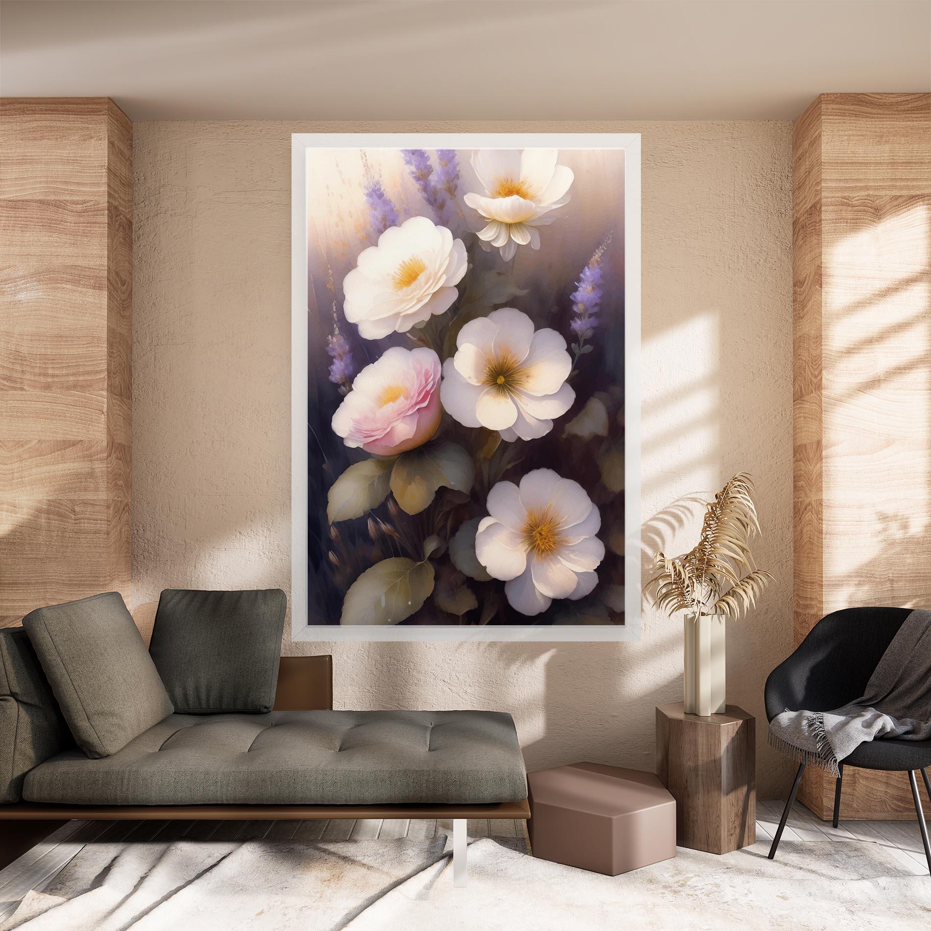 Leinwandbild Cream Flower Spring mockup 8