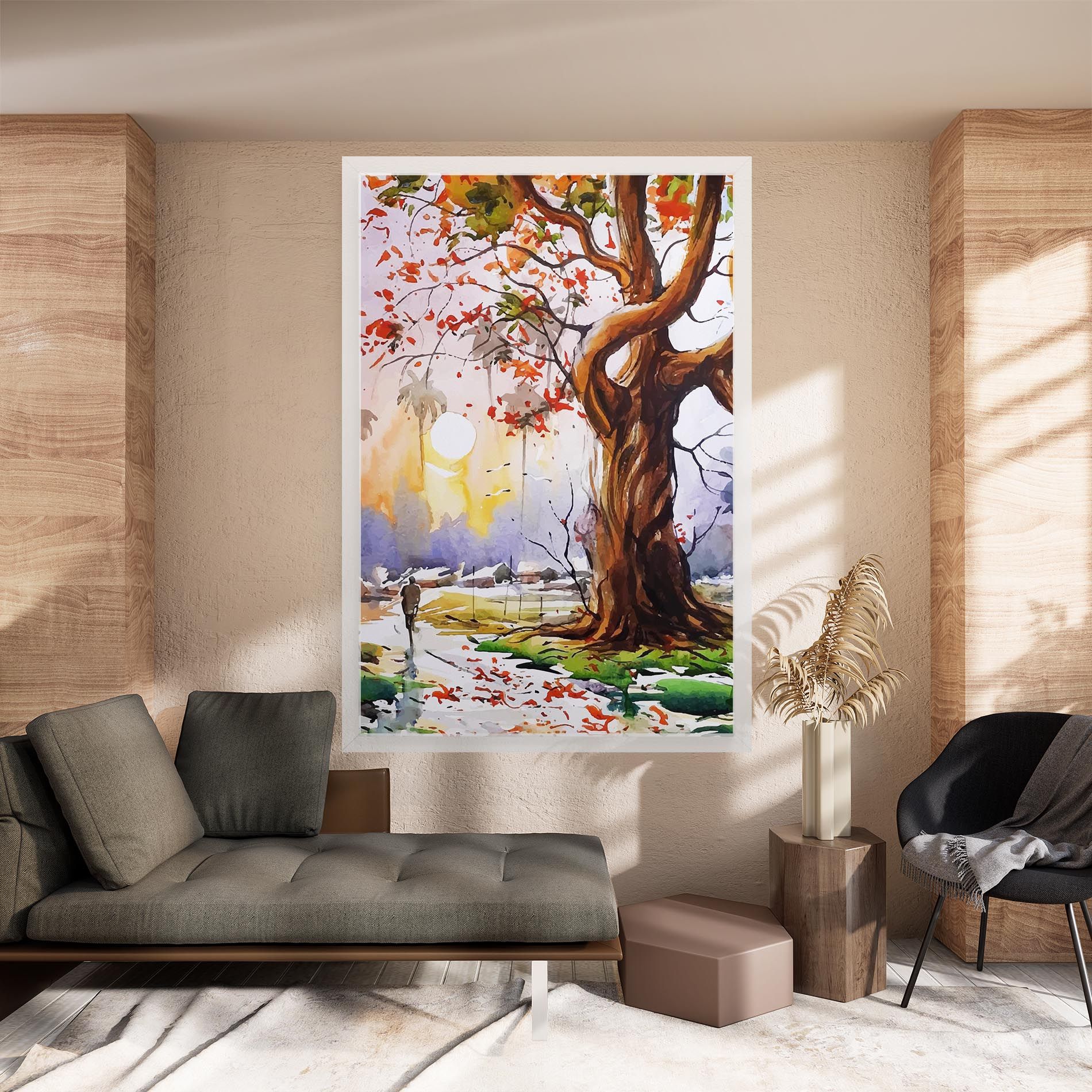 Watercolor Spring Tree mockup 8