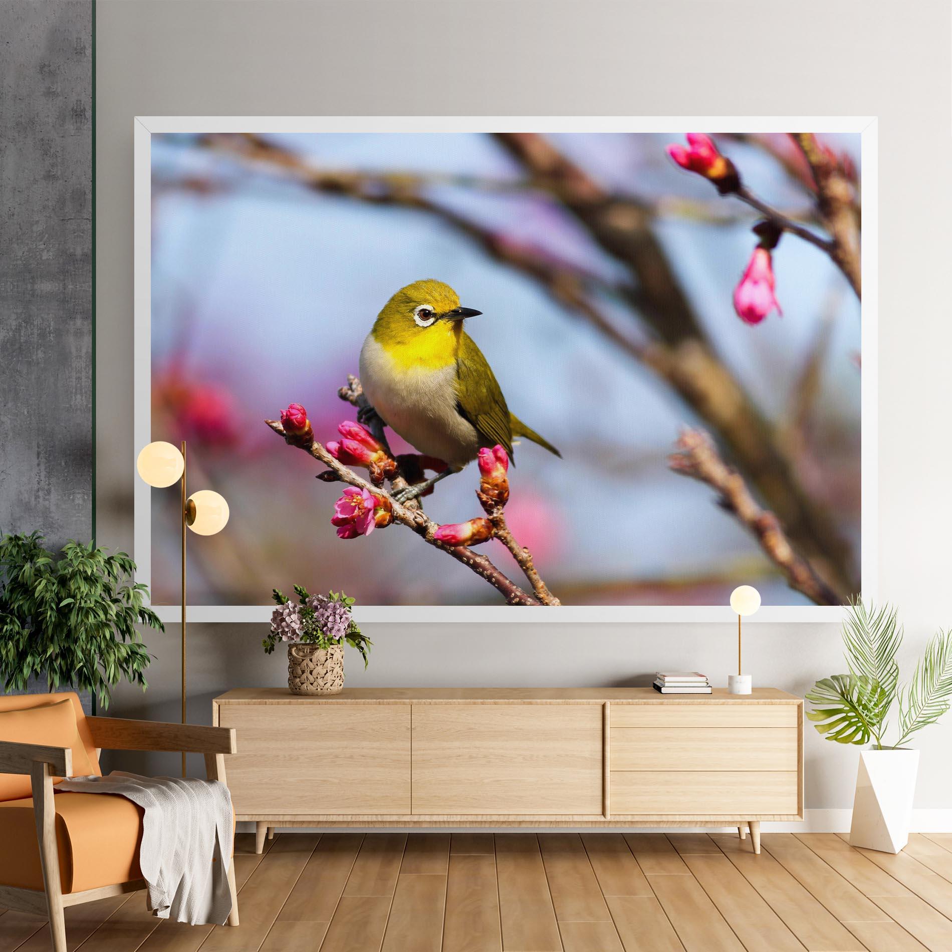 Leinwandbild Cute Pink Flower Buds mockup 9