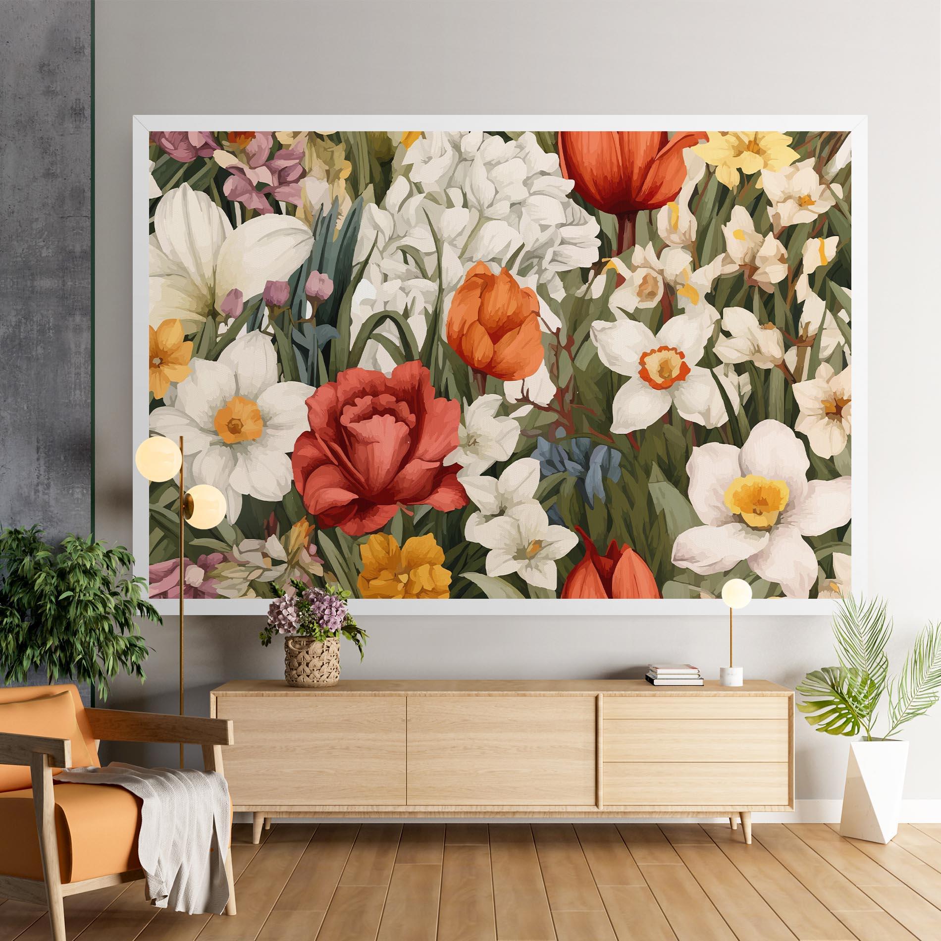 Leinwandbild Orange Red Spring mockup 9