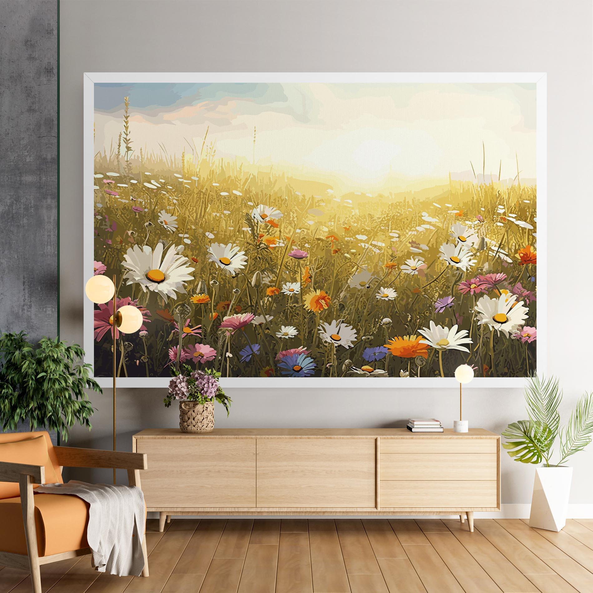 Leinwandbild Spring Field Art mockup 9