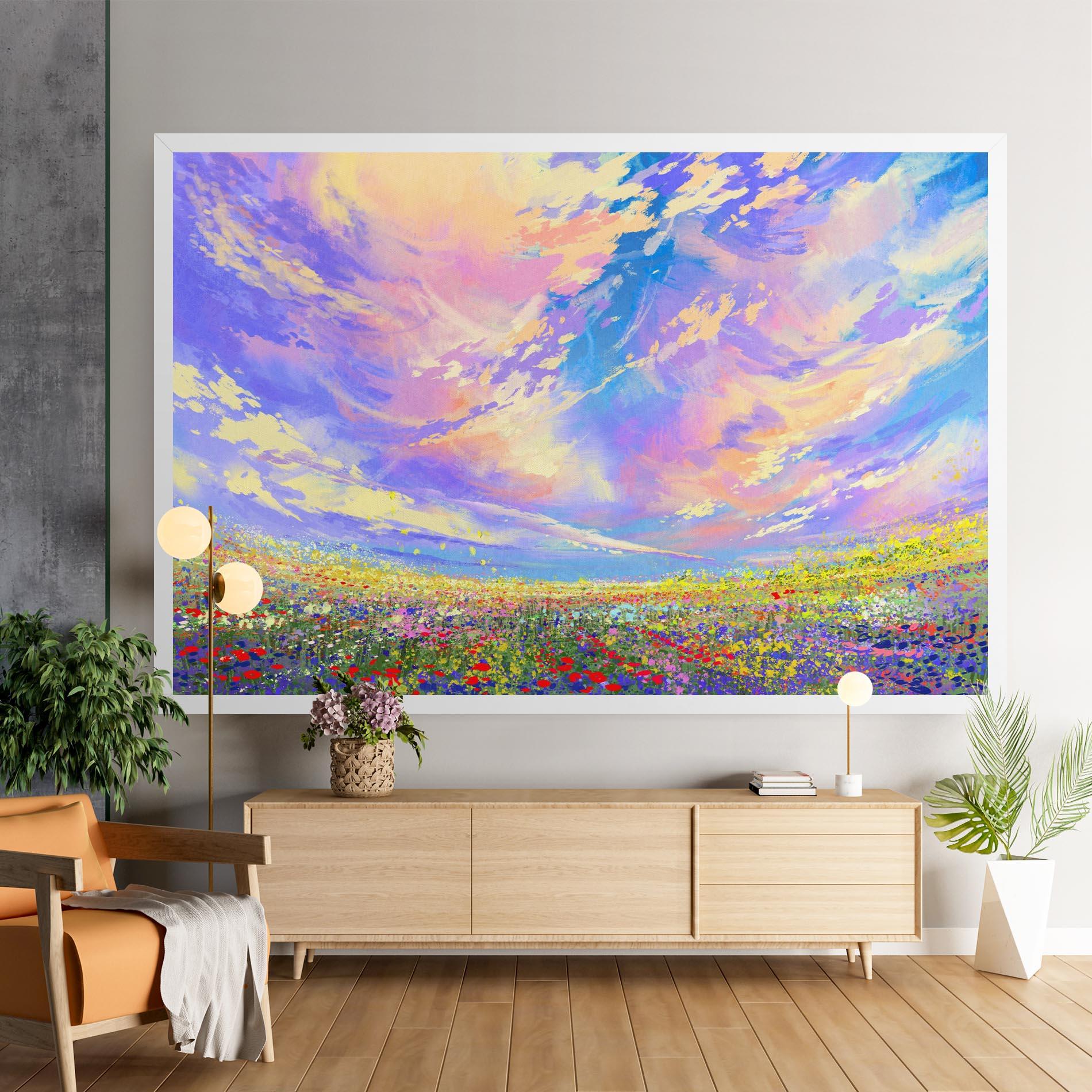 Leinwandbild Spring Field mockup 9