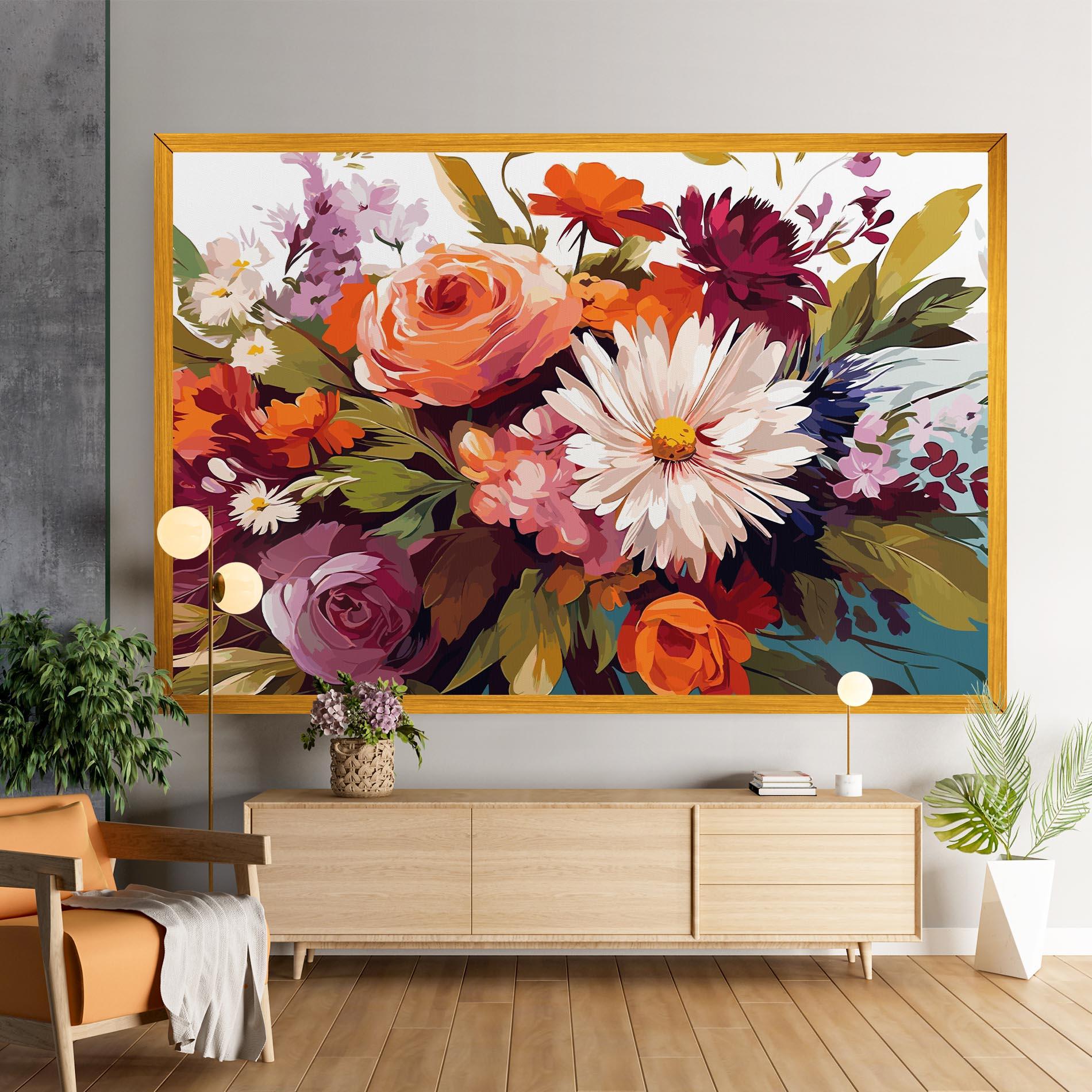 Leinwandbild Cream Orange Spring mockup 9