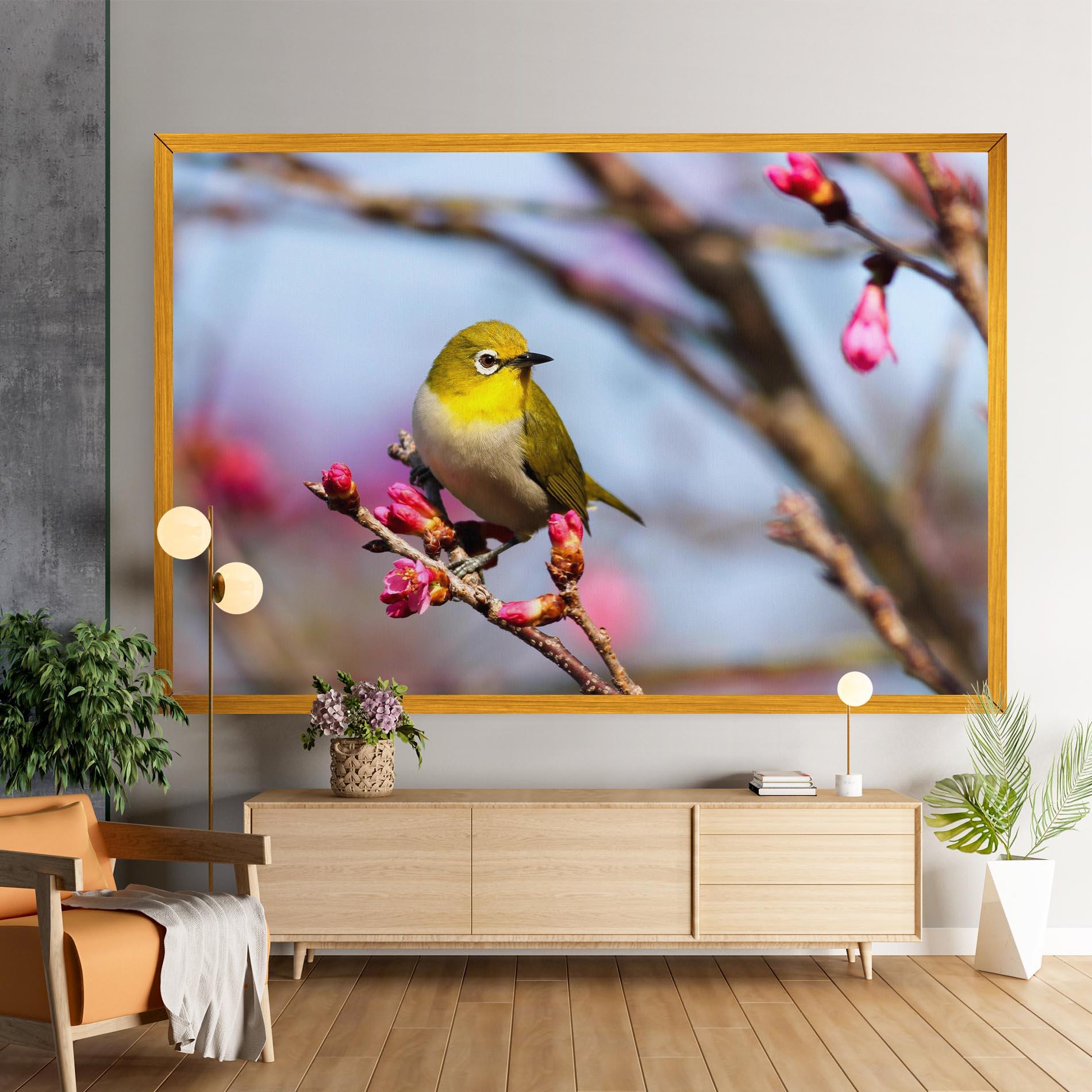 Leinwandbild Cute Pink Flower Buds mockup 9