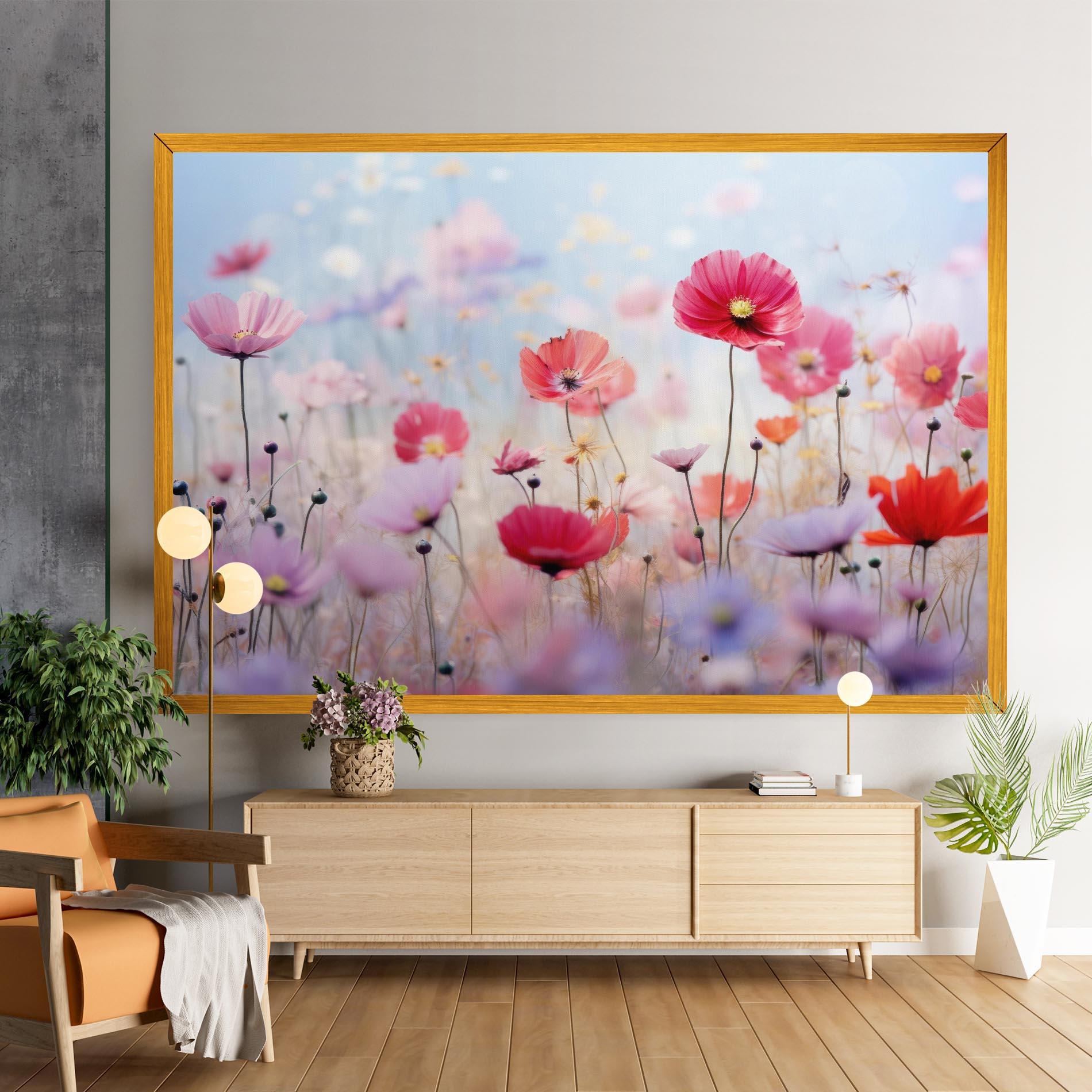 Leinwandbild Dreamy Sprig Pink Flower mockup 9