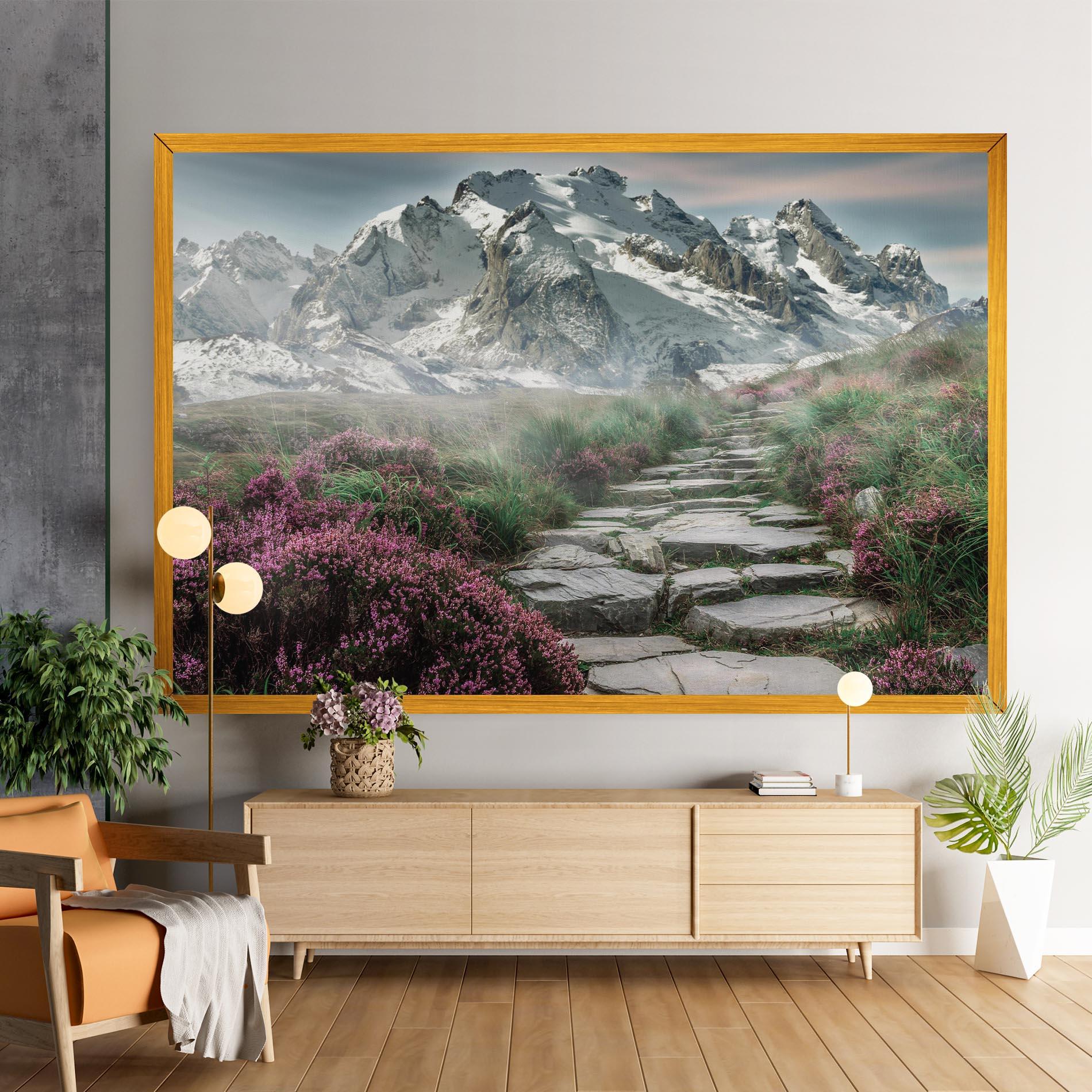 Leinwandbild Mountain Spring View mockup 9