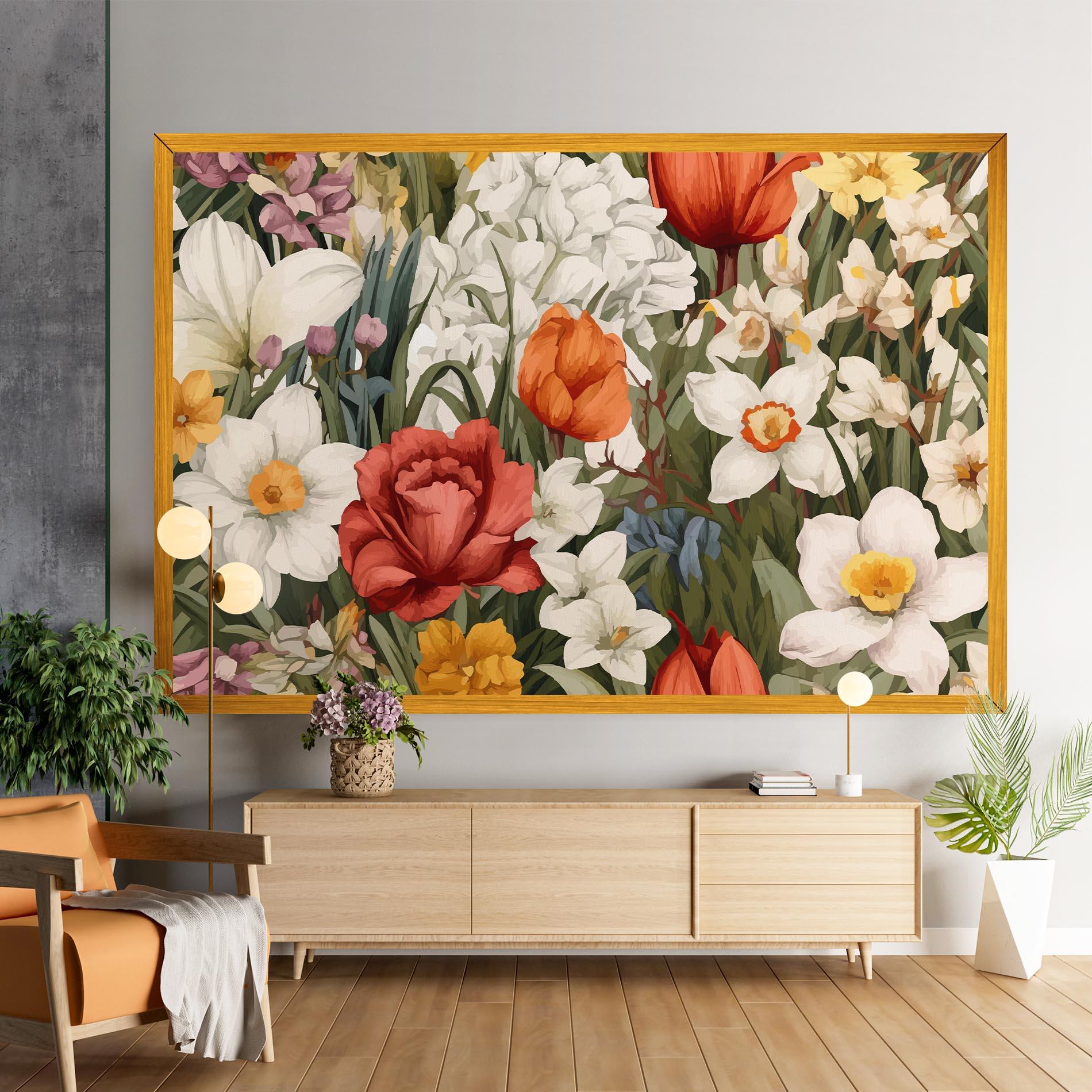 Leinwandbild Orange Red Spring mockup 9