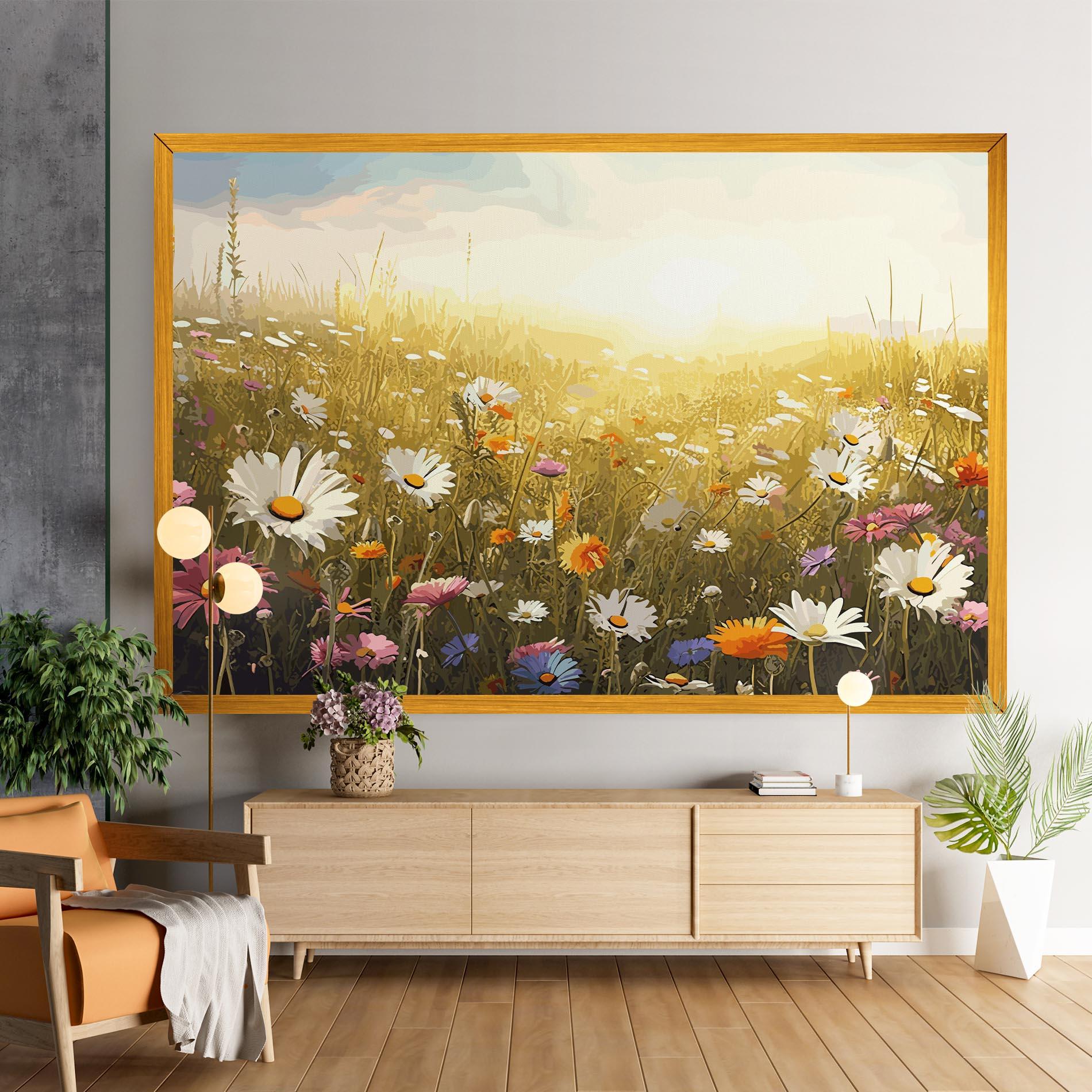 Leinwandbild Spring Field Art mockup 9