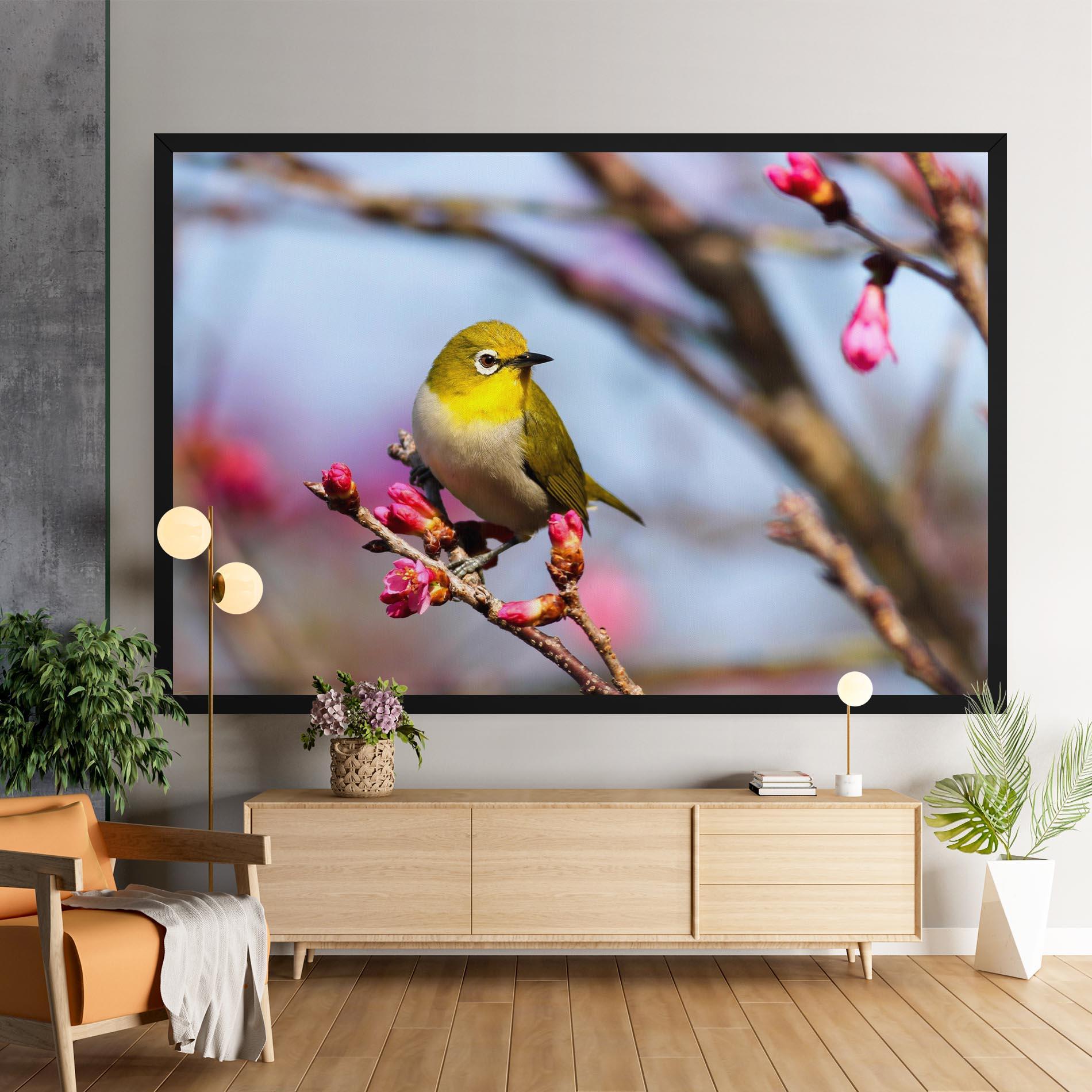 Leinwandbild Cute Pink Flower Buds mockup 9