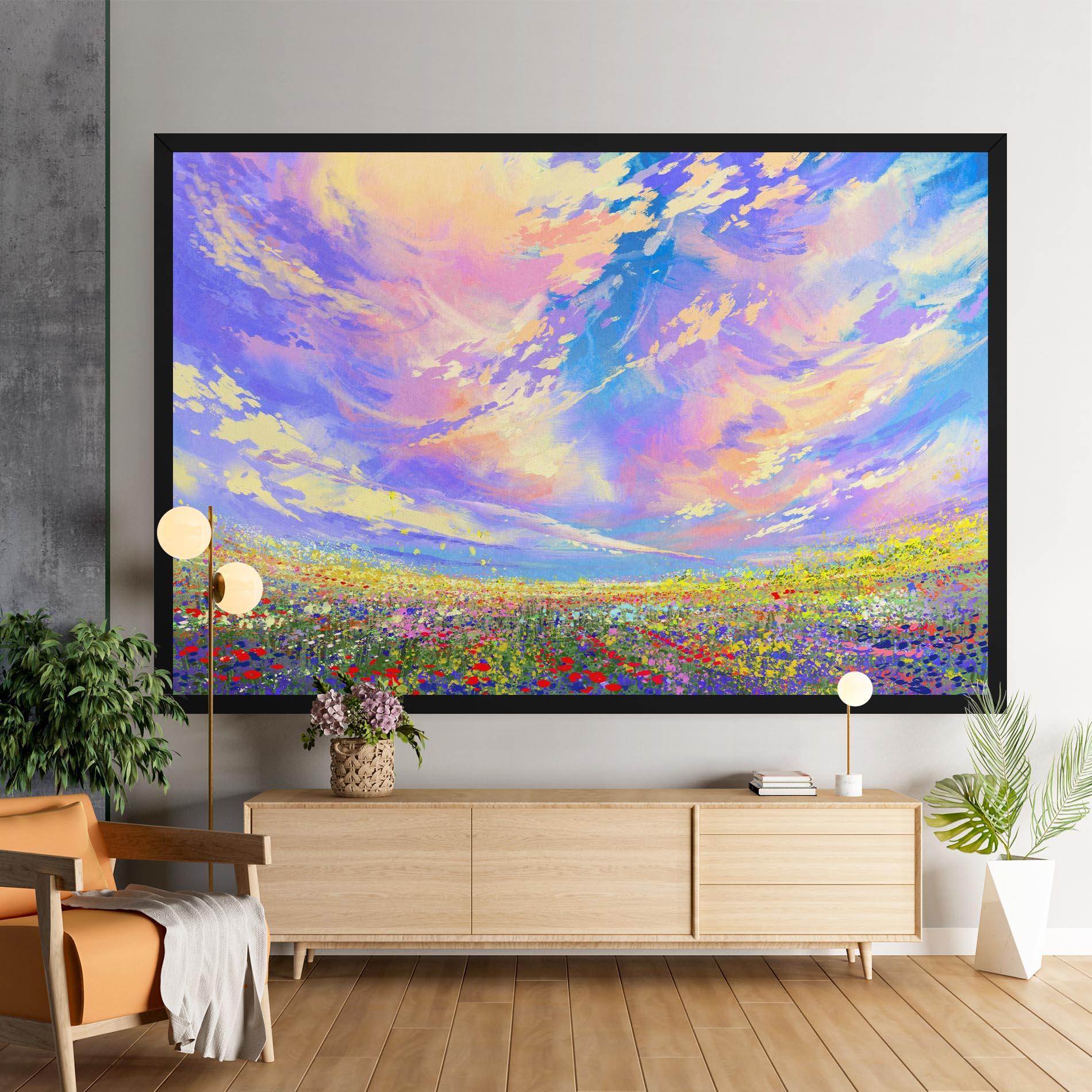 Leinwandbild Spring Field mockup 9